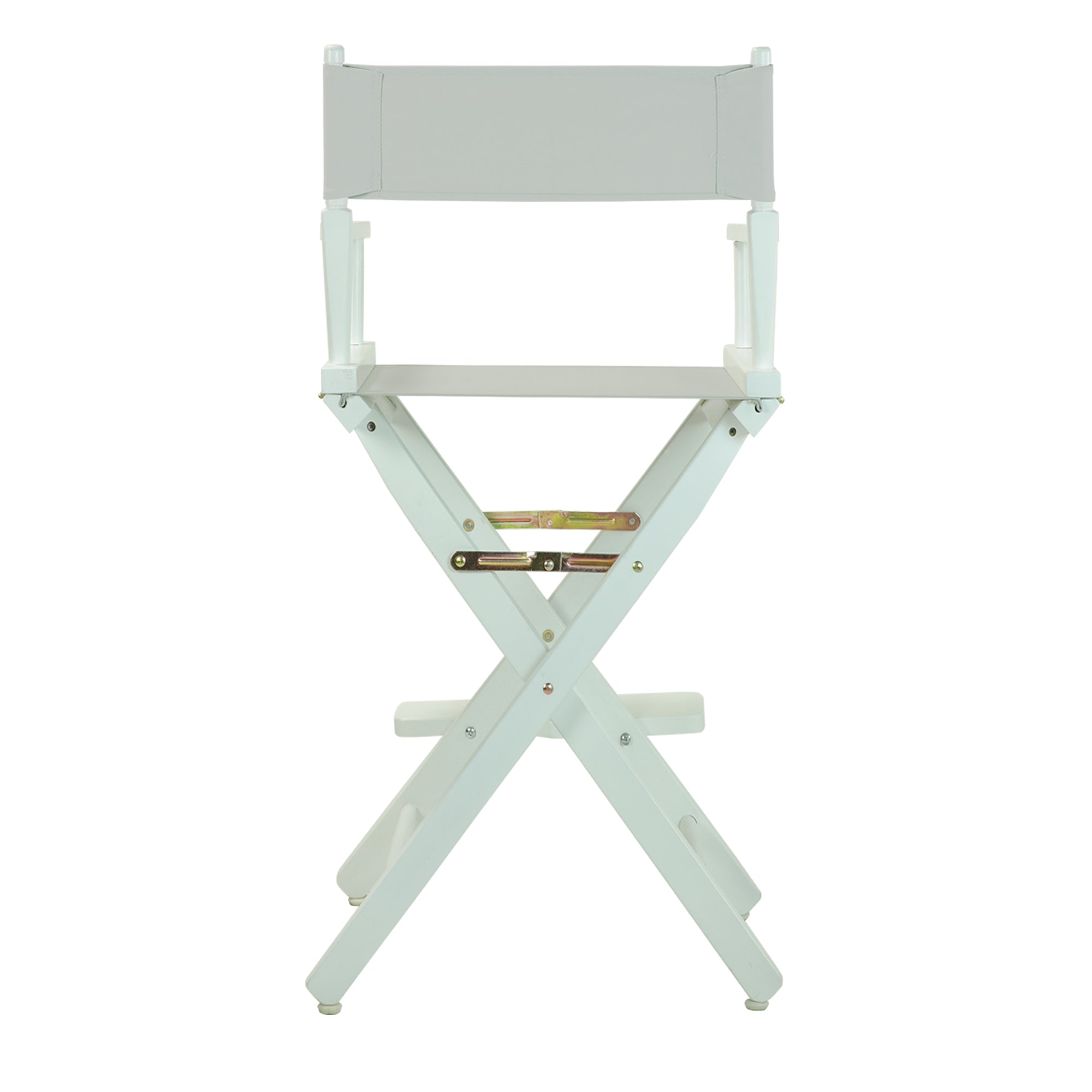 30' Director'S Chair White Frame-Gray Canvas