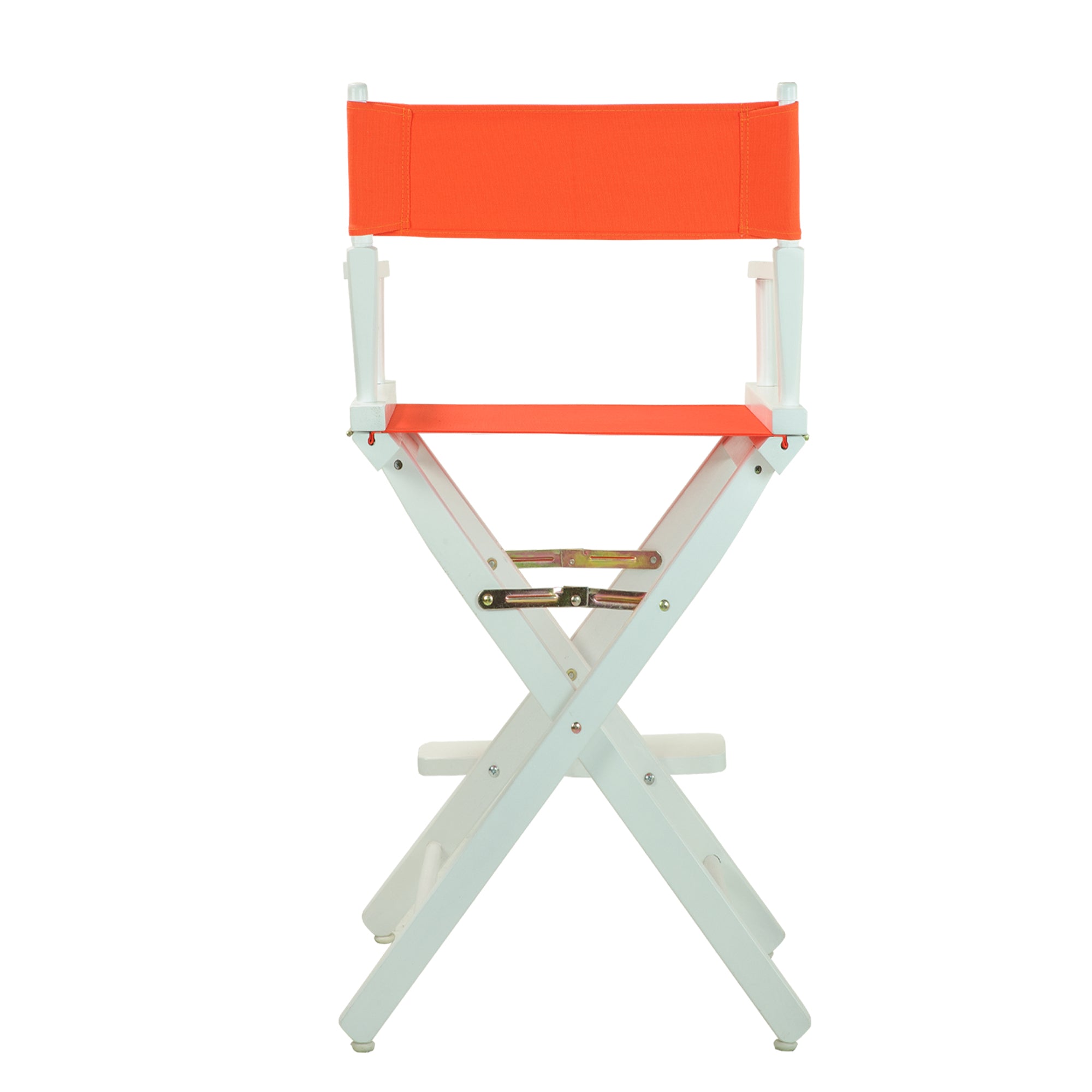 30' Director'S Chair White Frame-Orange Canvas