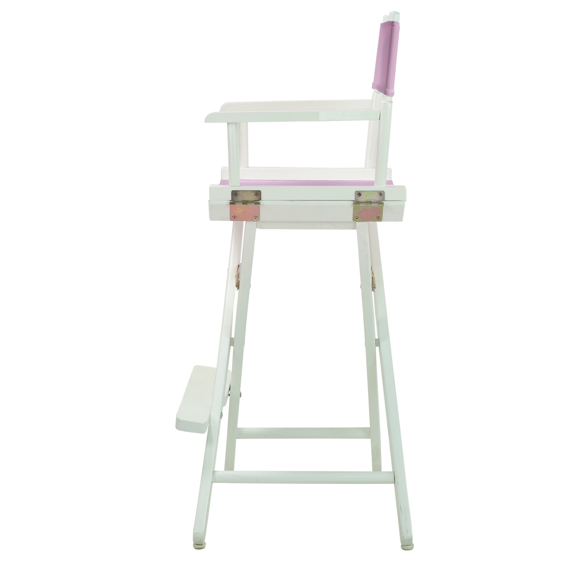 30' Director'S Chair White Frame-Pink Canvas