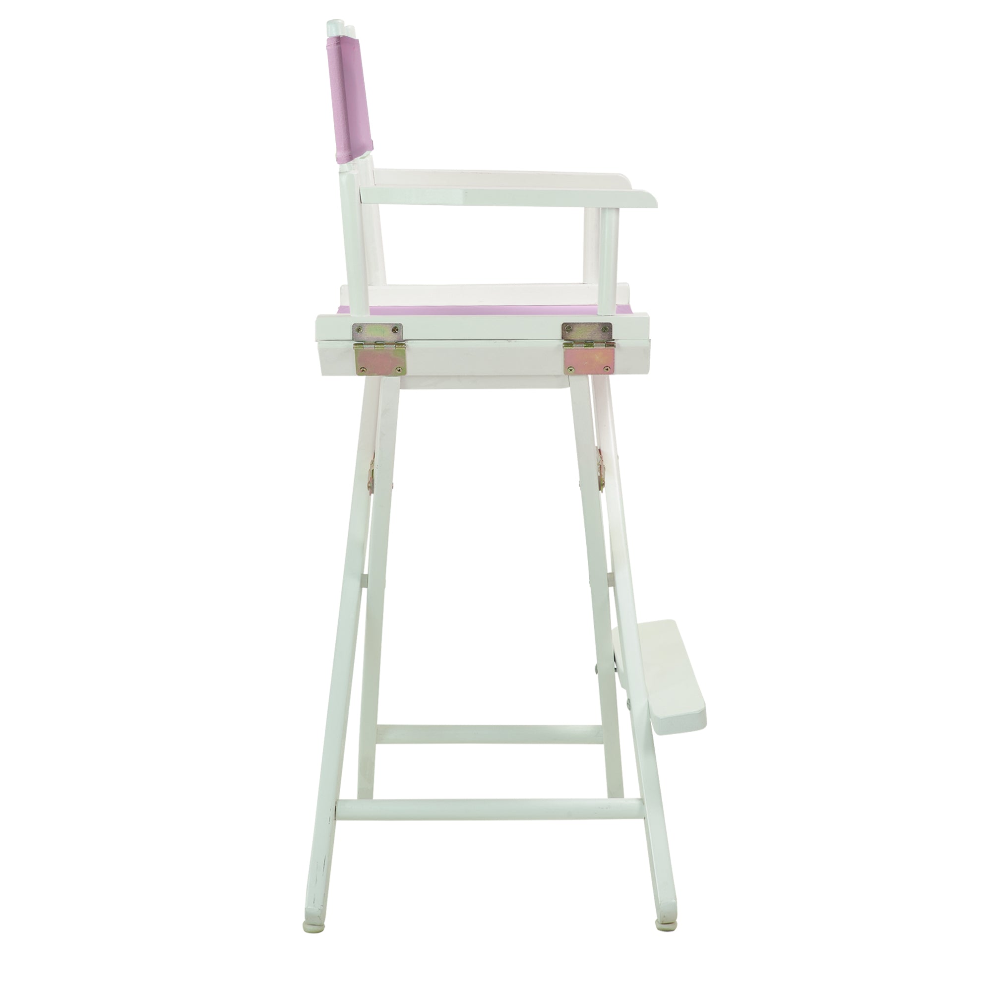 30' Director'S Chair White Frame-Pink Canvas