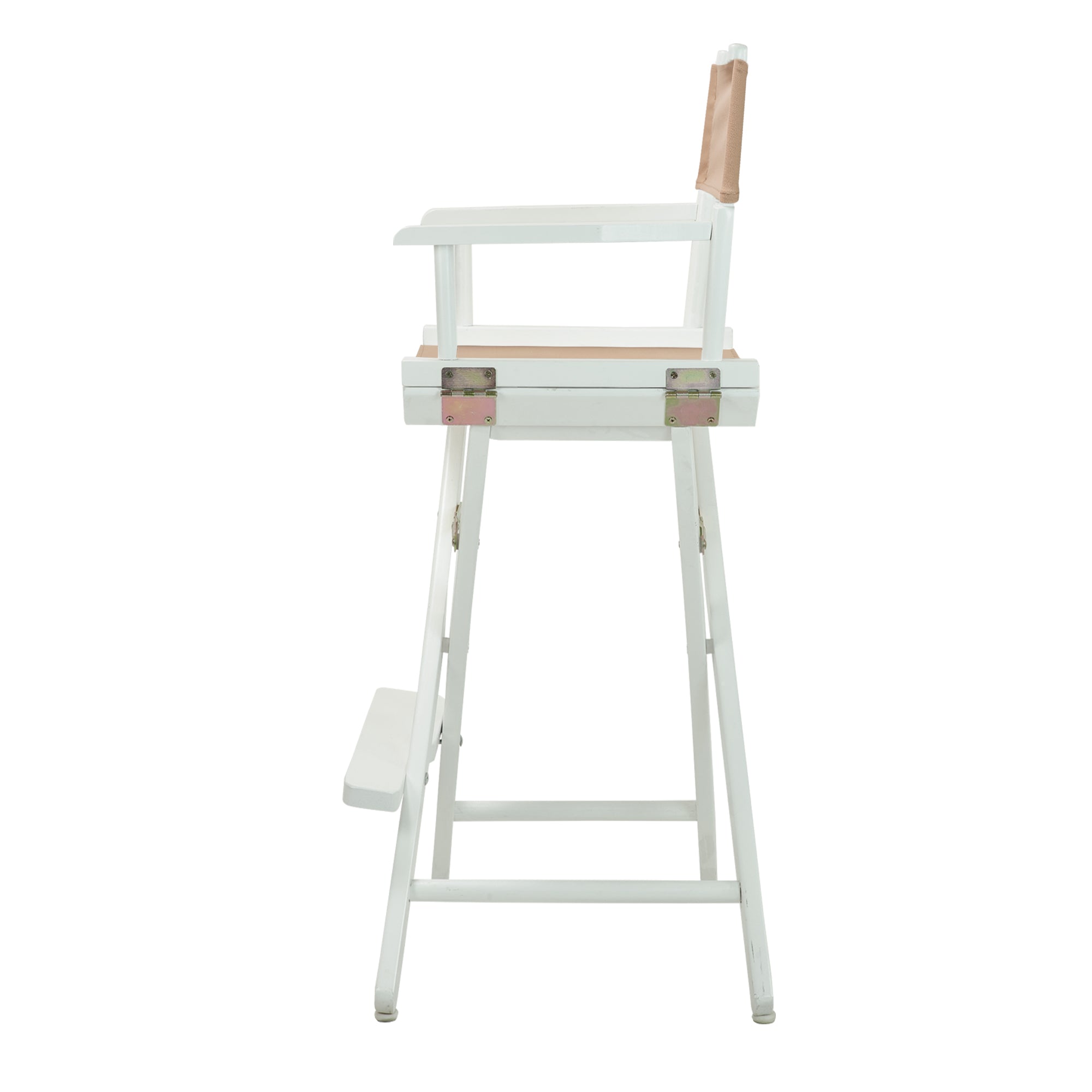 30' Director'S Chair White Frame-Tan Canvas