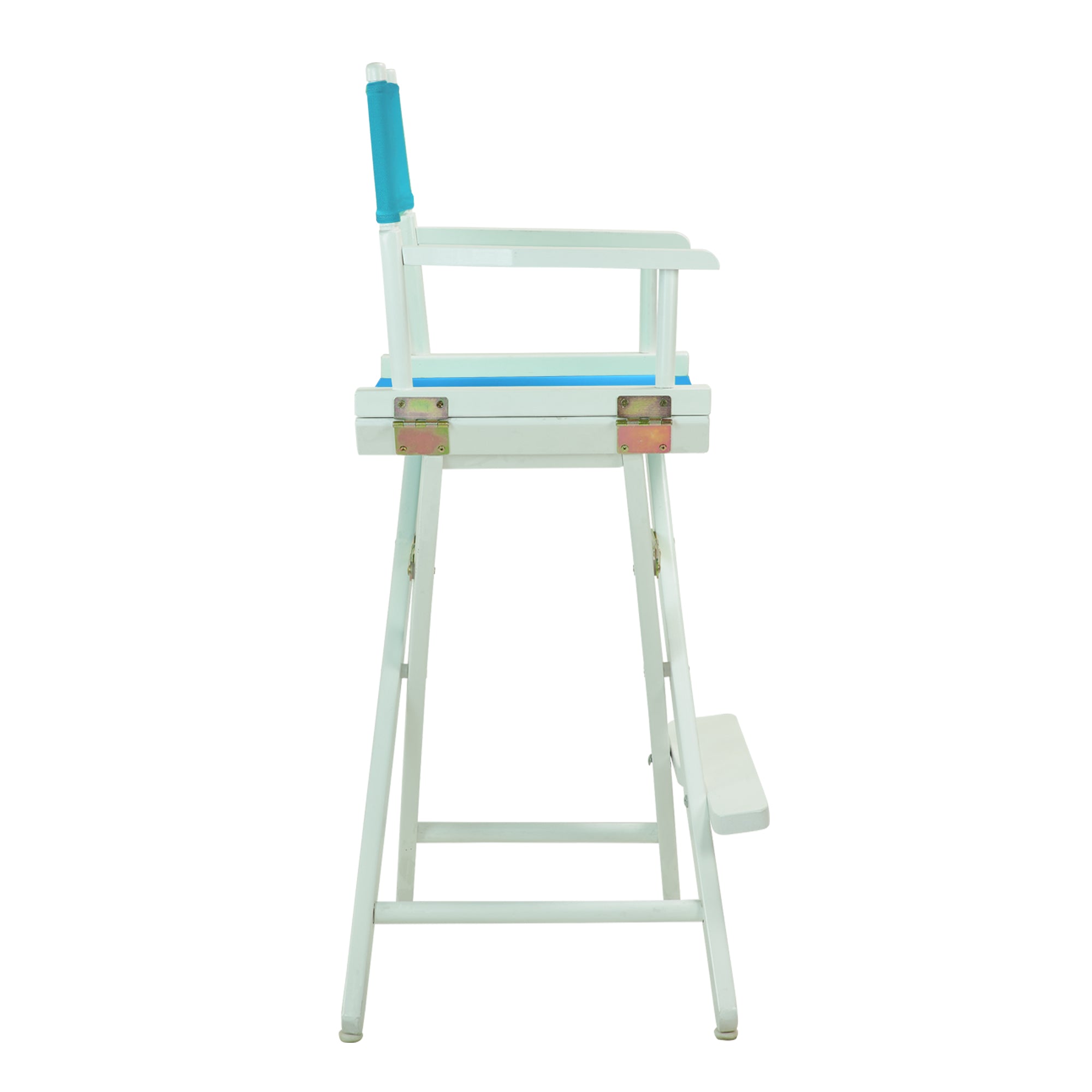 30' Director'S Chair White Frame-Turquoise Canvas