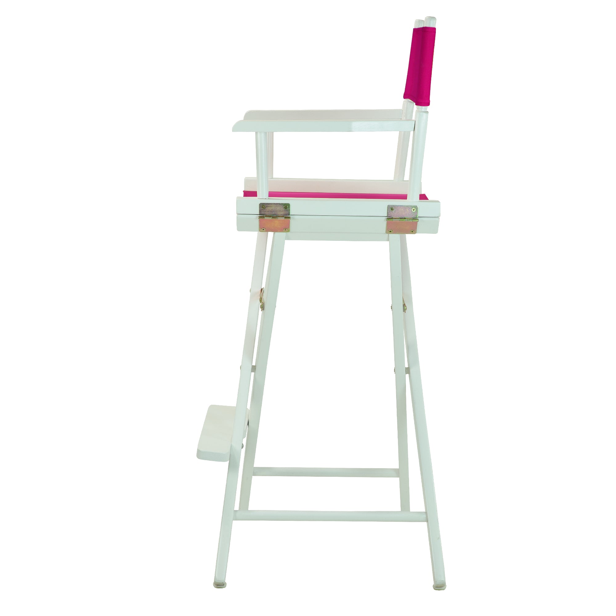 30' Director'S Chair White Frame-Magenta Canvas