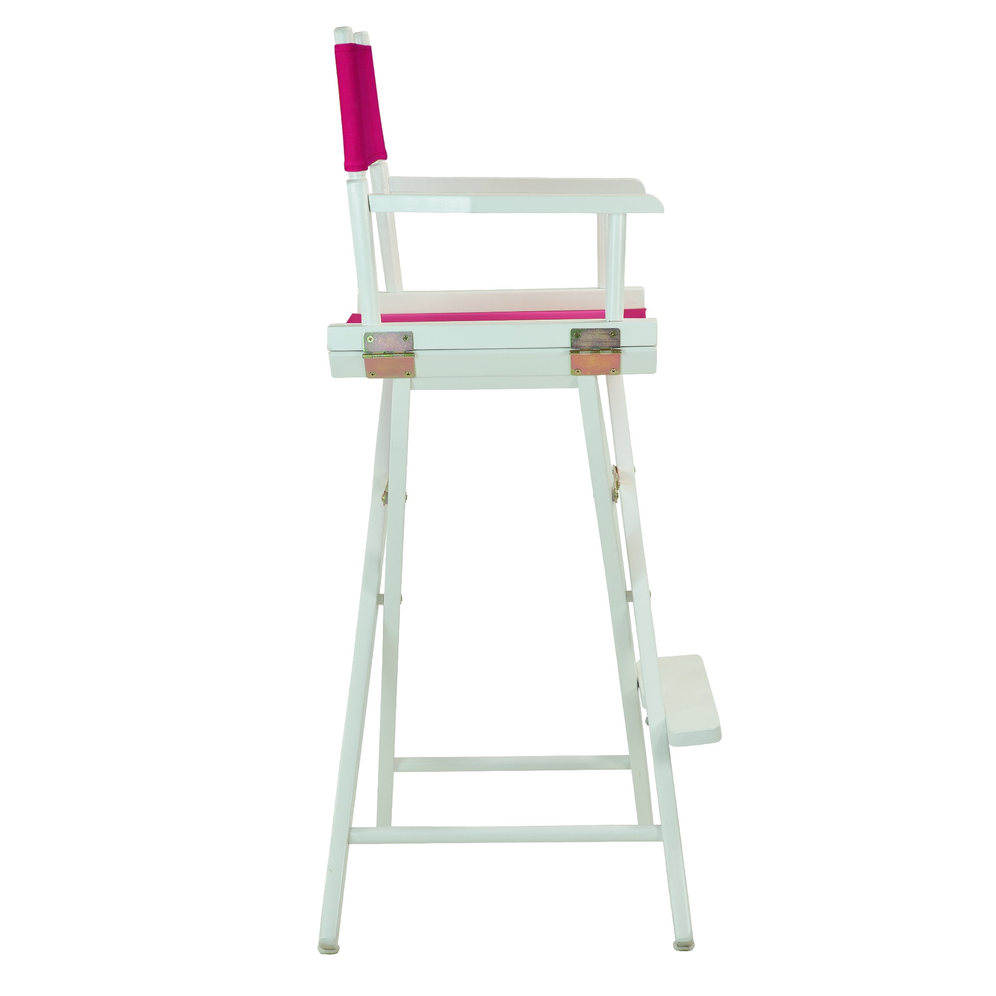 30' Director'S Chair White Frame-Magenta Canvas
