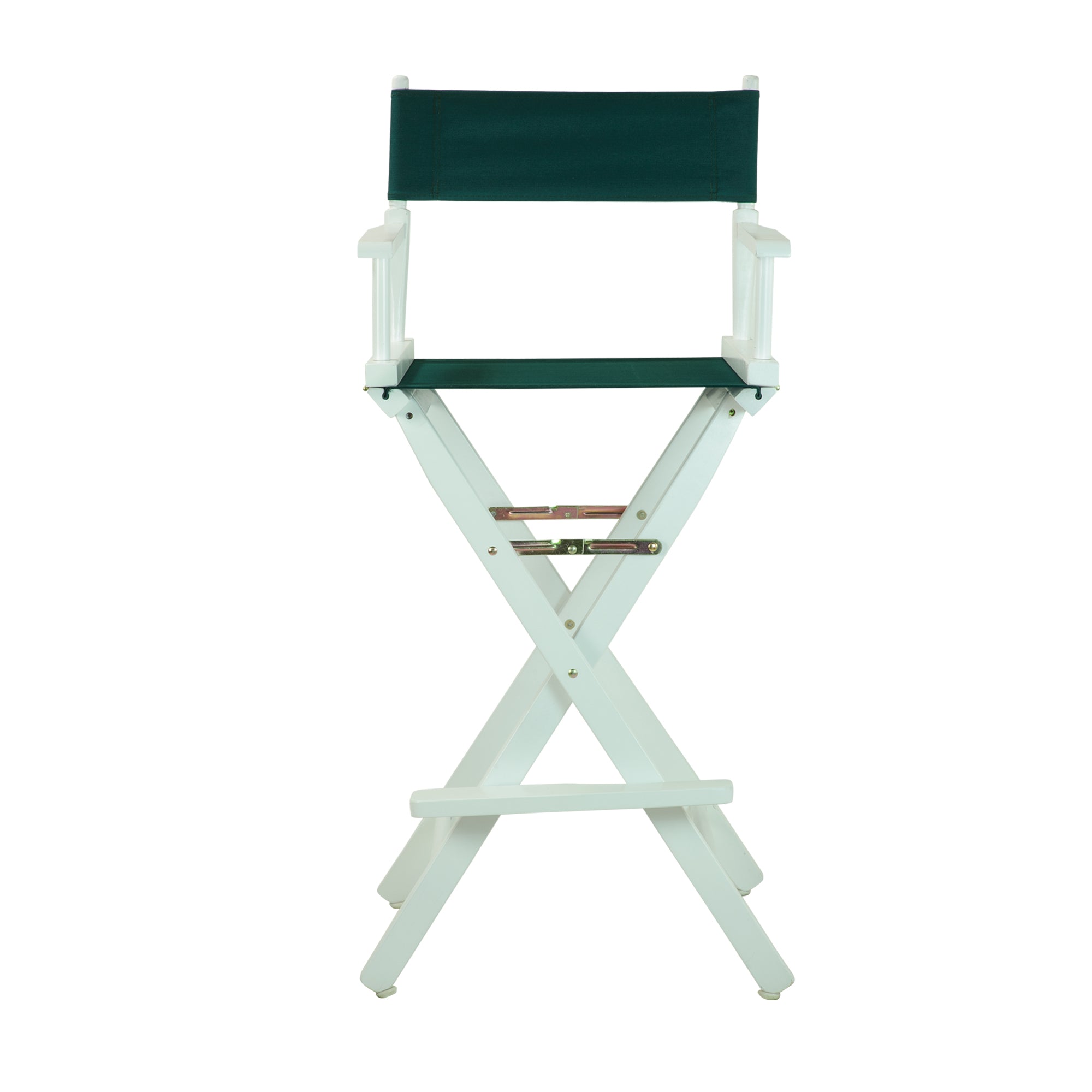 30' Director'S Chair White Frame-Hunter Green Canvas