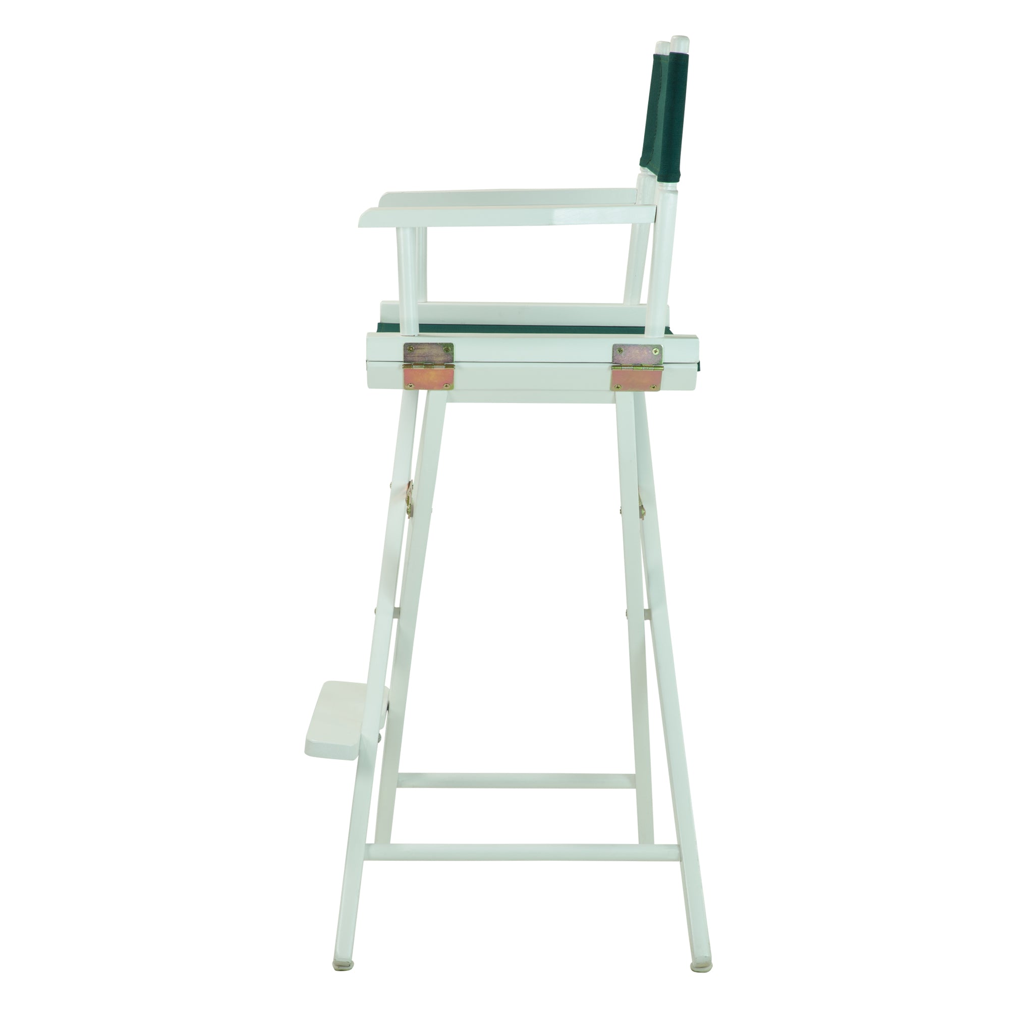 30' Director'S Chair White Frame-Hunter Green Canvas
