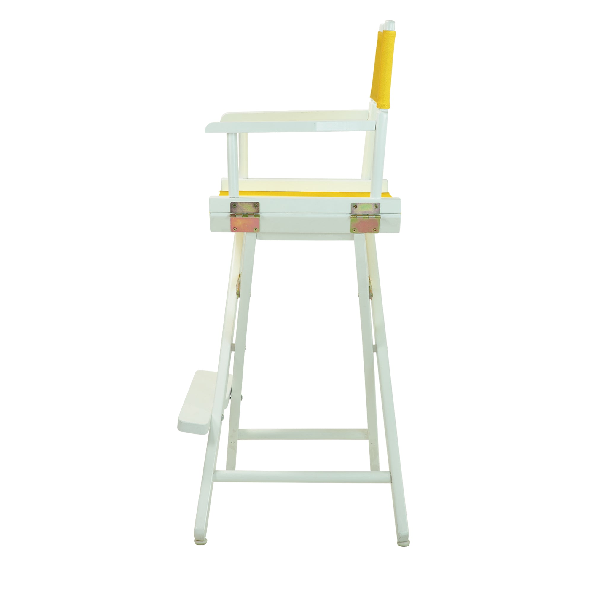 30' Director'S Chair White Frame-Gold Canvas