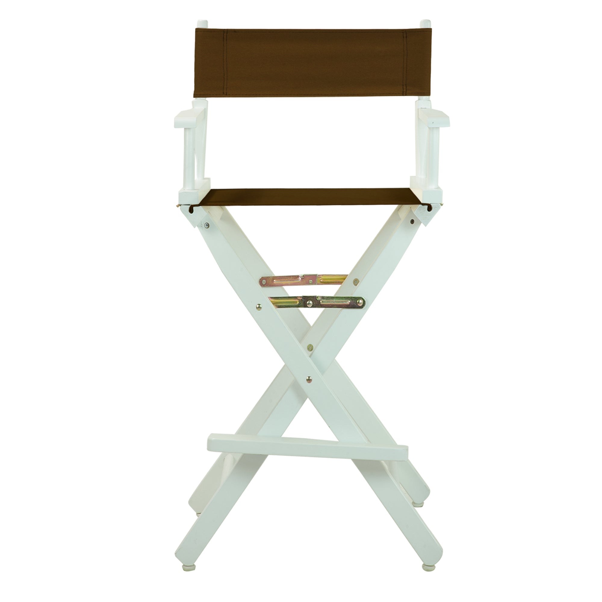 30' Director'S Chair White Frame-Brown Canvas
