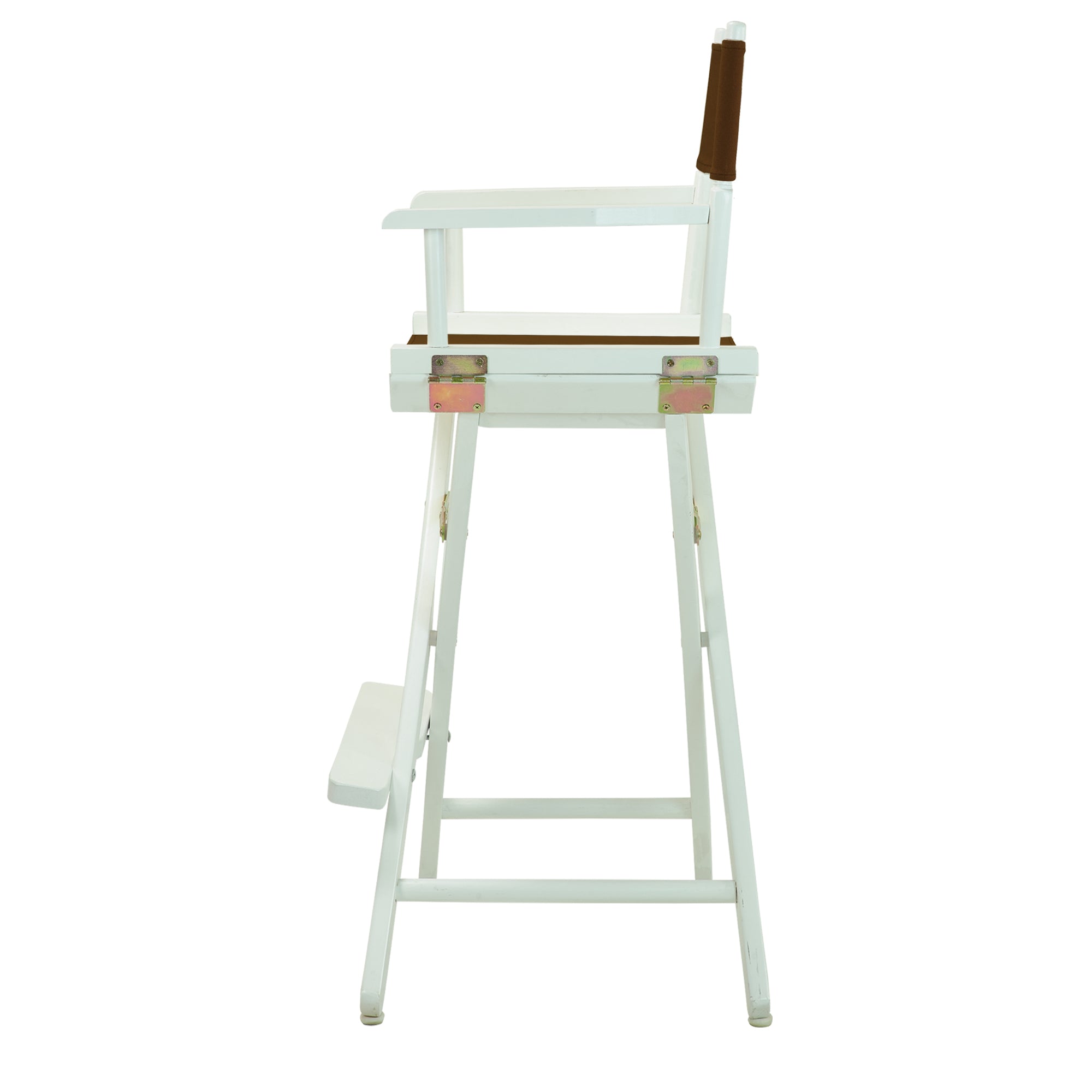 30' Director'S Chair White Frame-Brown Canvas