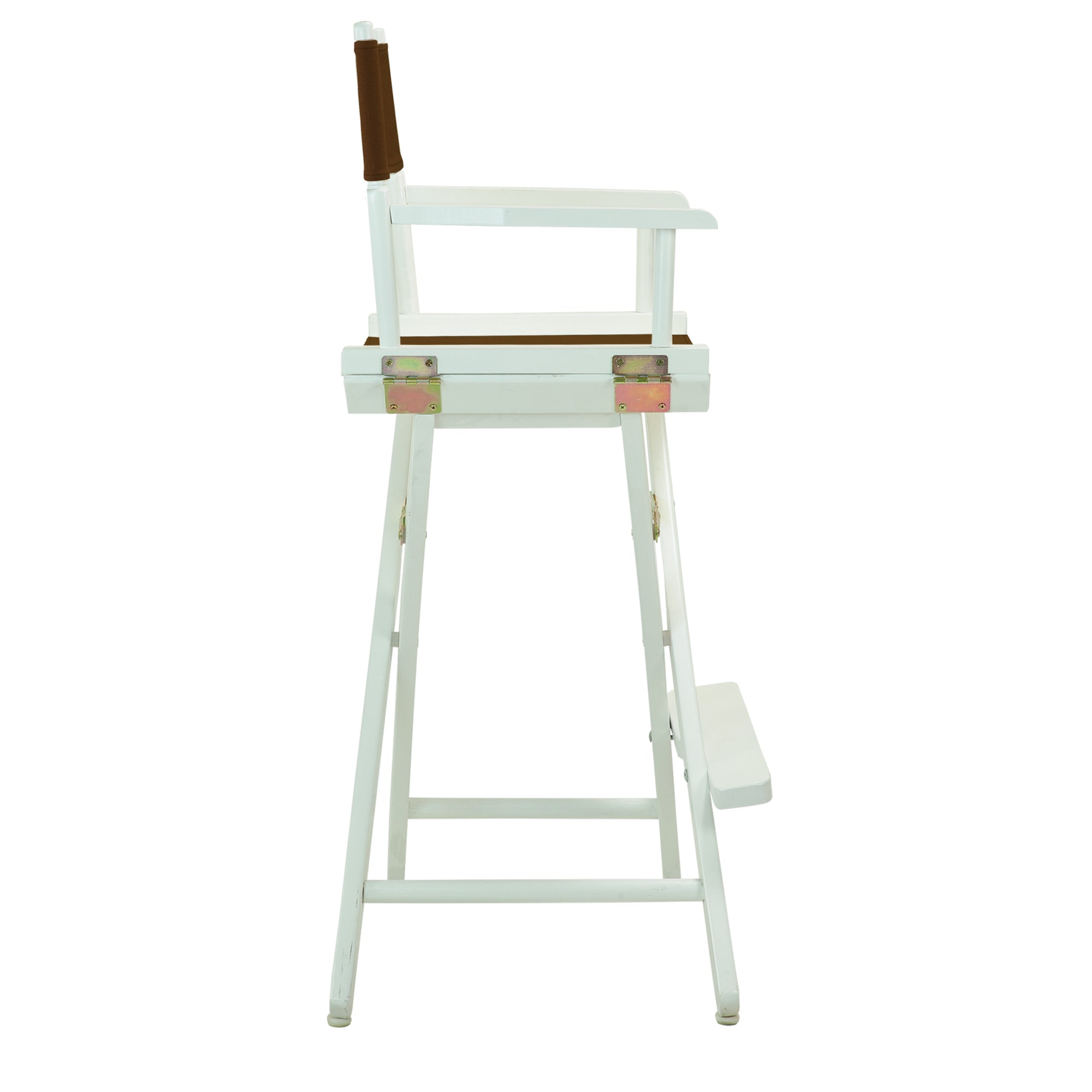 30' Director'S Chair White Frame-Brown Canvas