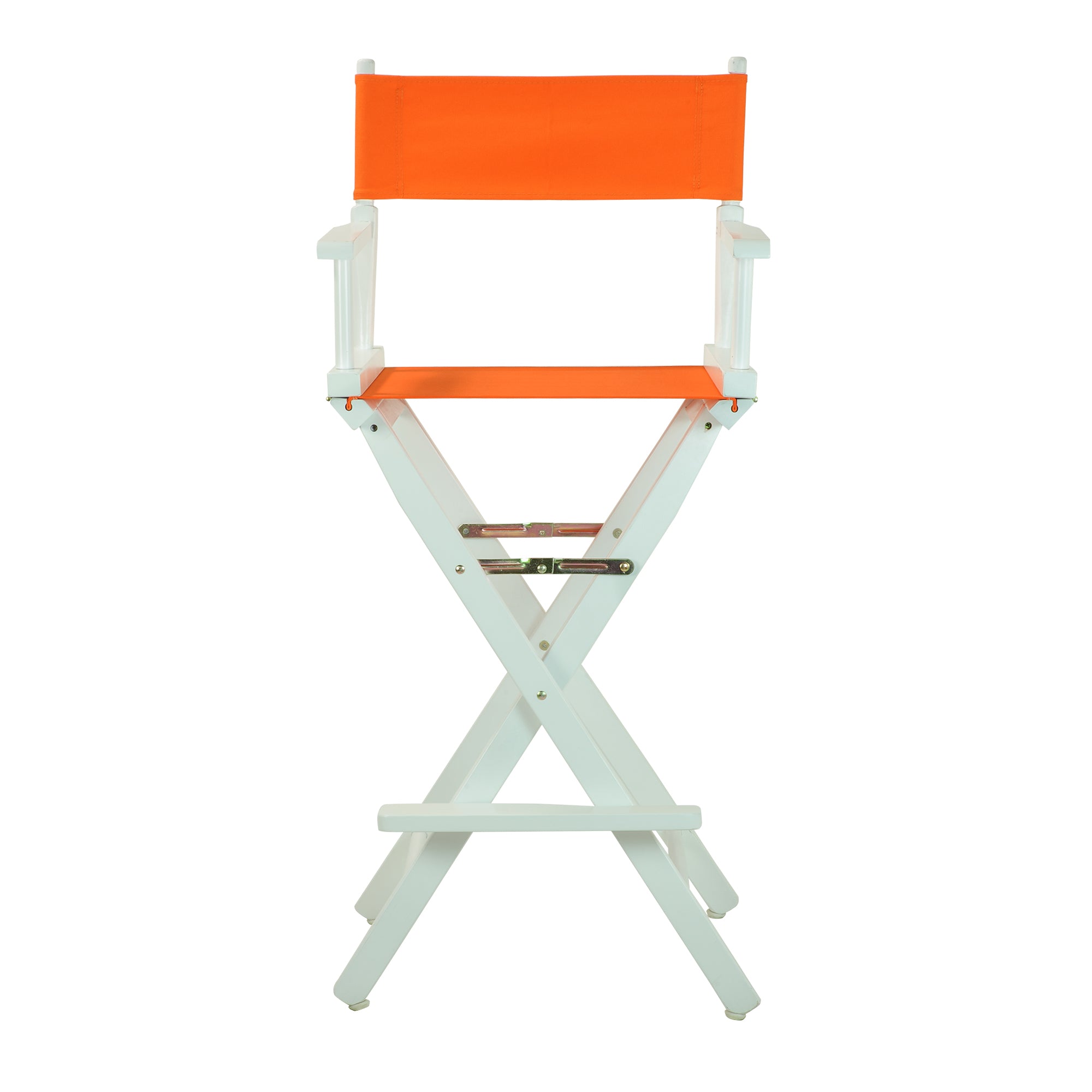 30' Director'S Chair White Frame-Tangerine Canvas