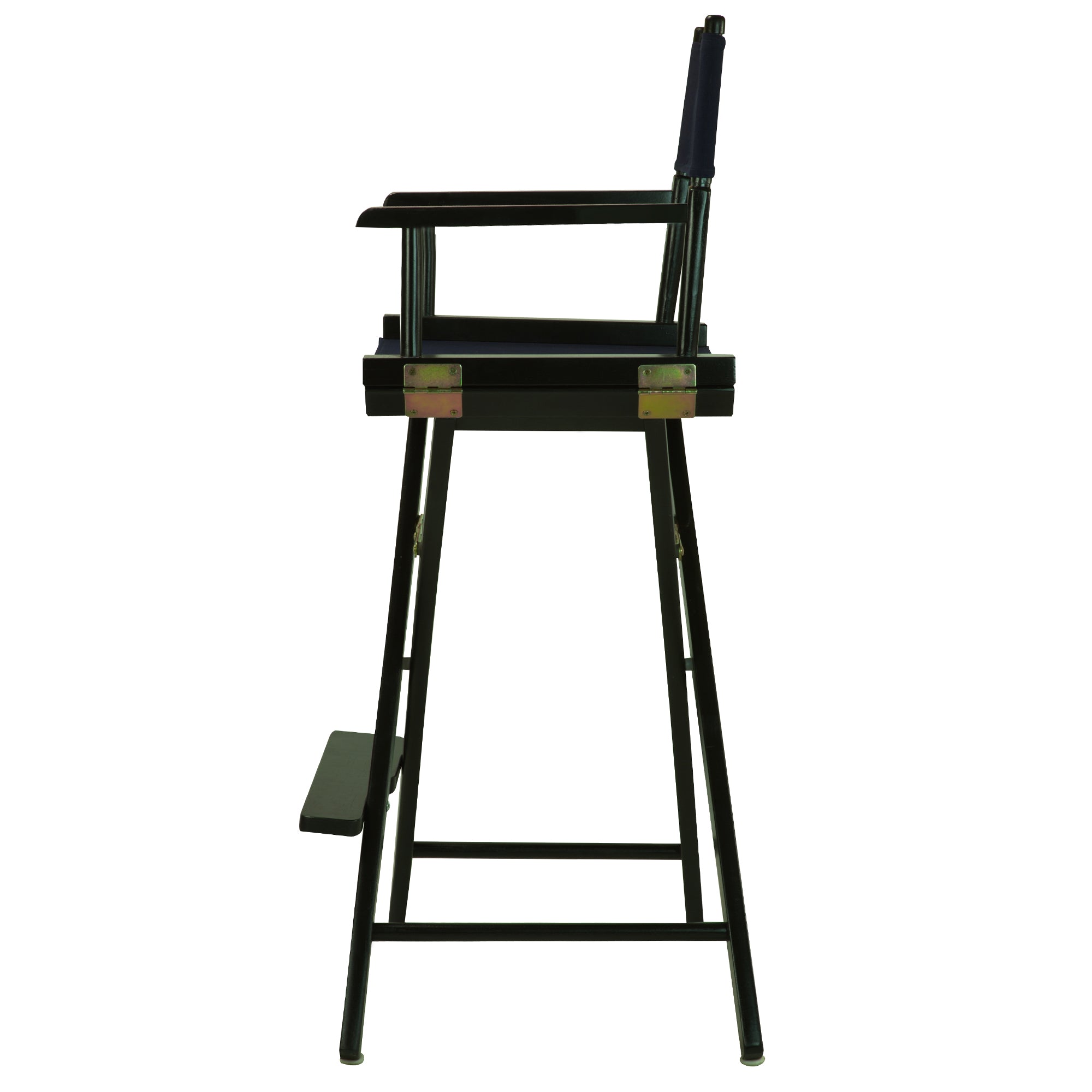 30' Director'S Chair Black Frame-Navy Blue Canvas