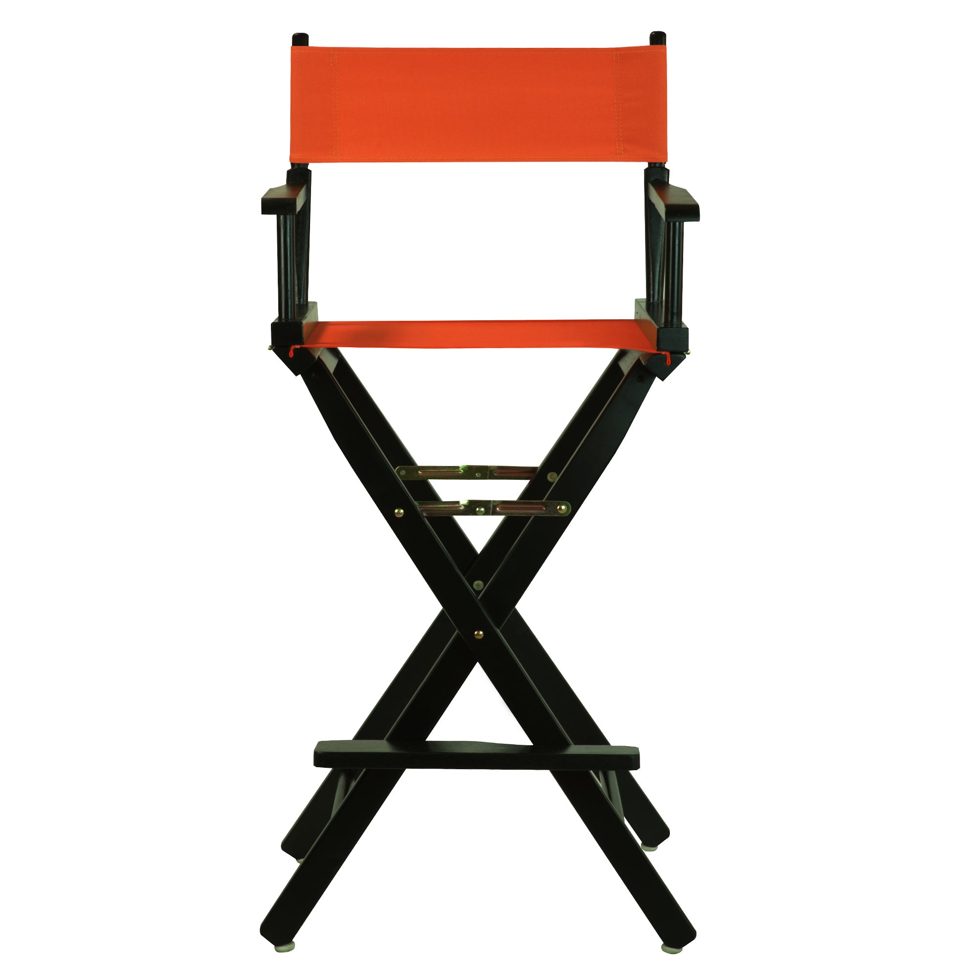 30' Director'S Chair Black Frame-Orange Canvas