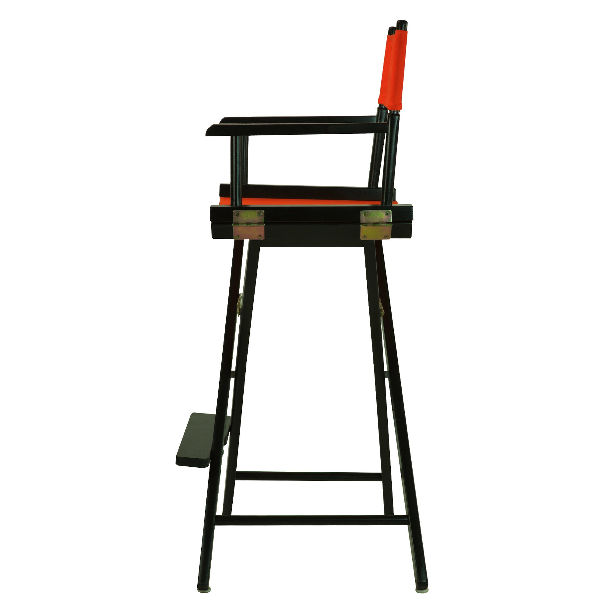 30' Director'S Chair Black Frame-Orange Canvas