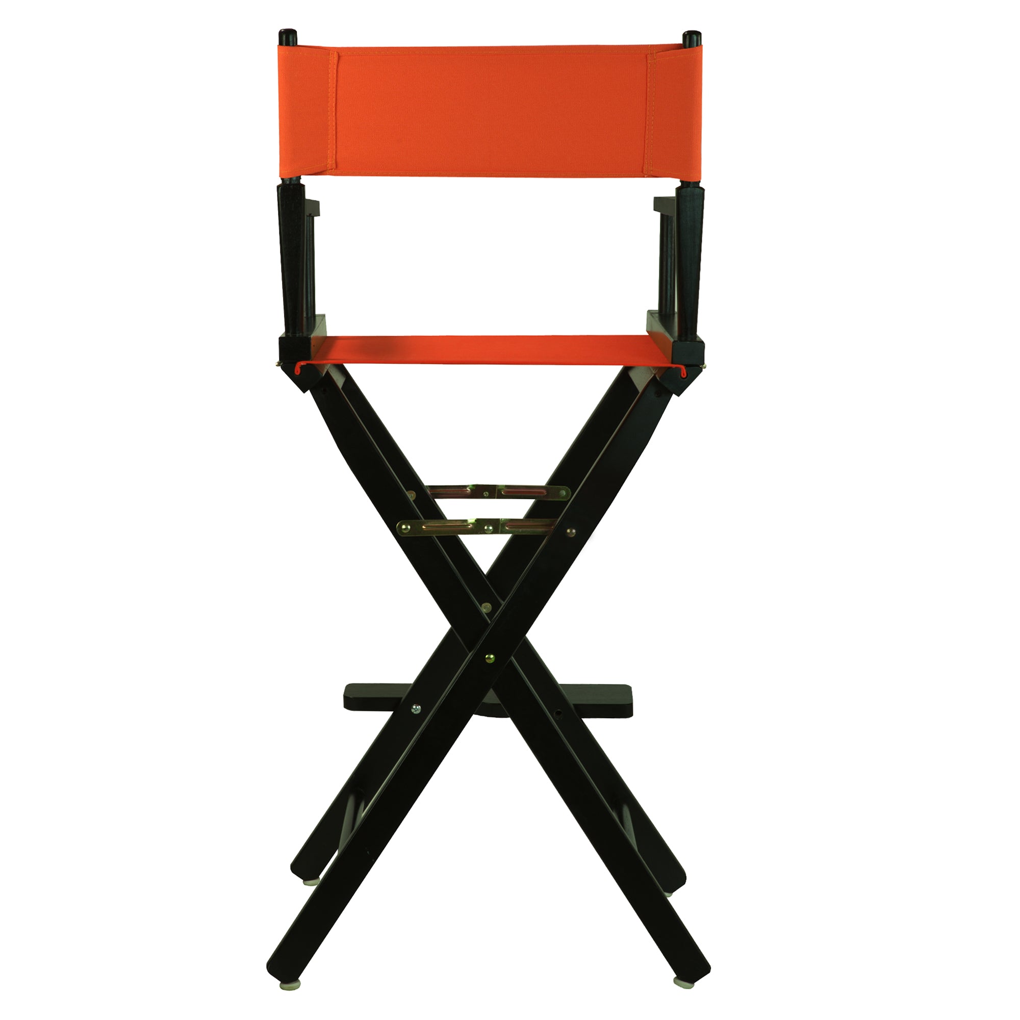 30' Director'S Chair Black Frame-Orange Canvas