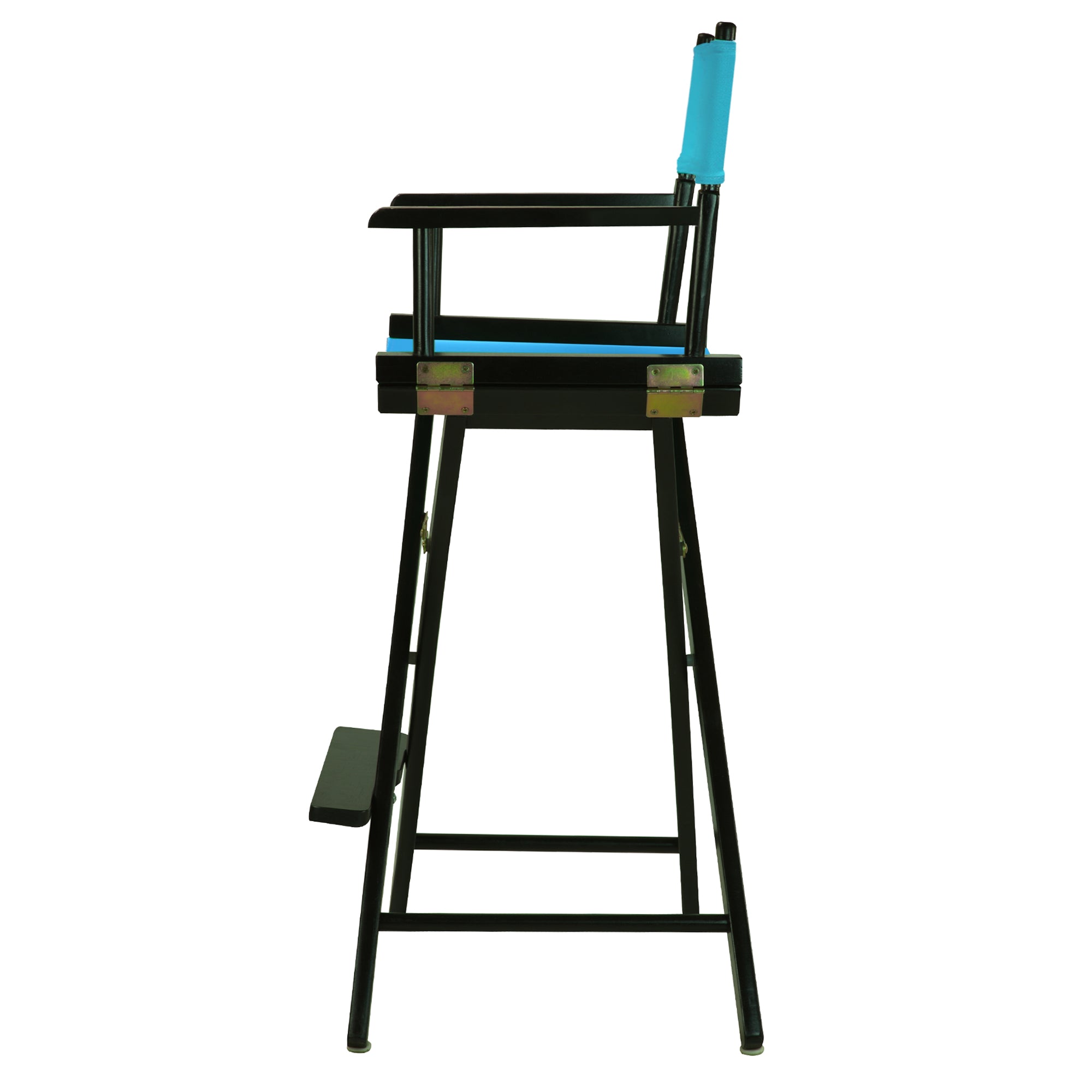 30' Director'S Chair Black Frame-Turquoise Canvas