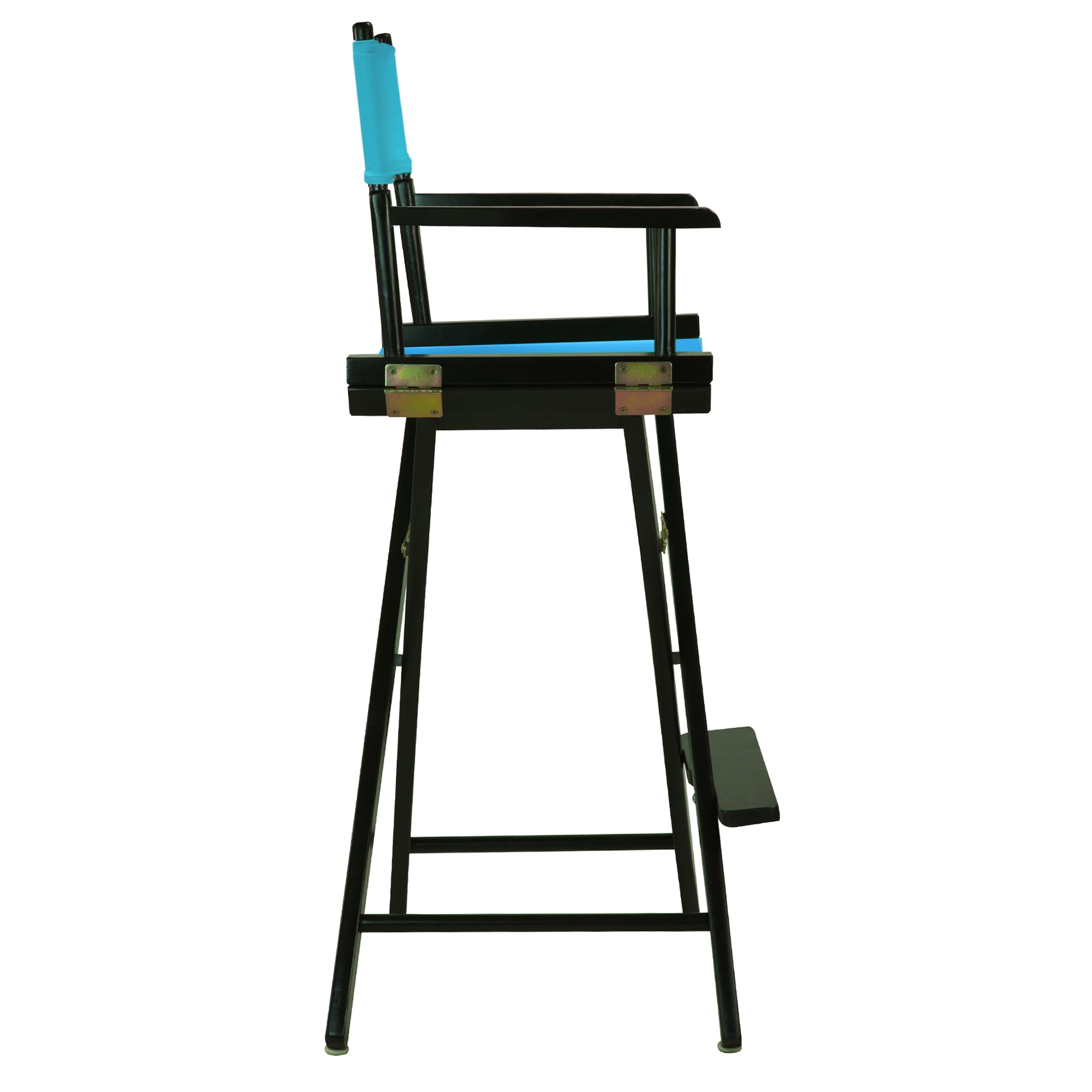 30' Director'S Chair Black Frame-Turquoise Canvas