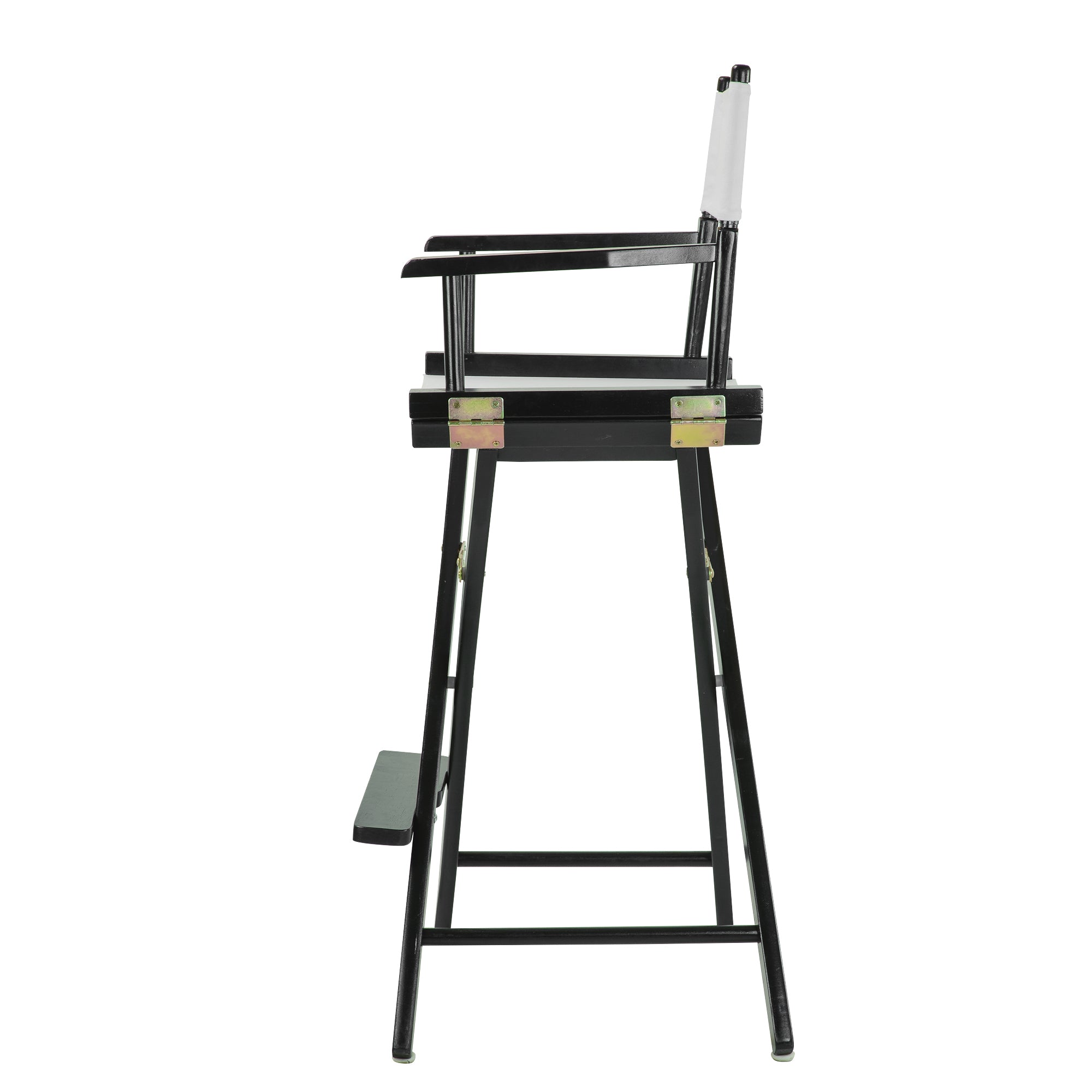 30' Director'S Chair Black Frame-White Canvas