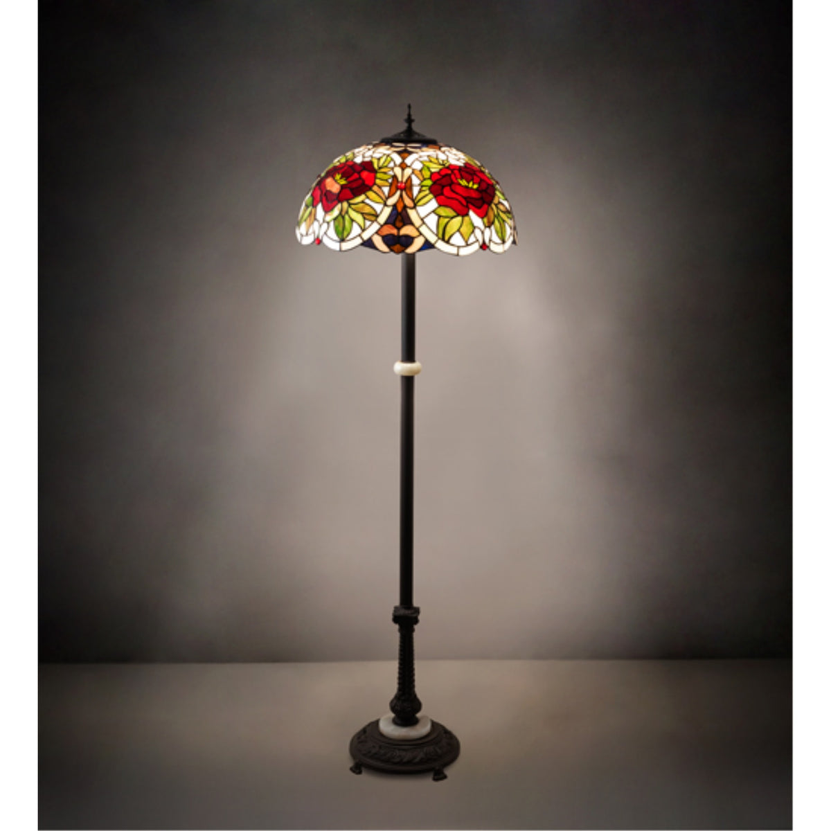 62' High Renaissance Rose Floor Lamp