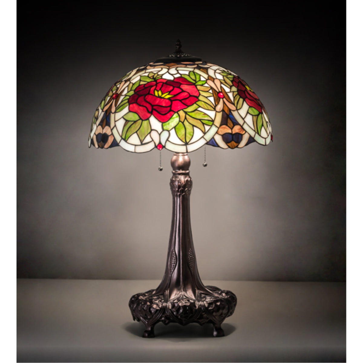 31' High Renaissance Rose Table Lamp