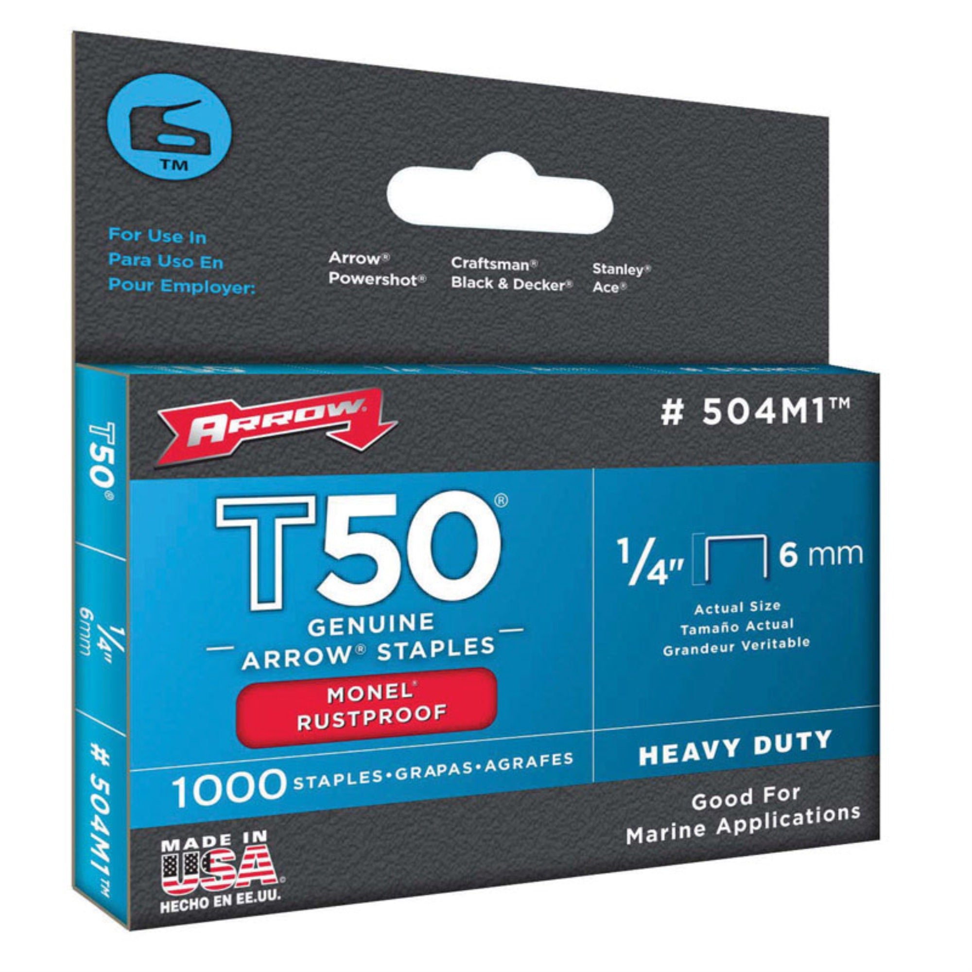 Staple Monel 1/4 Bx1000 (Pack Of 5)