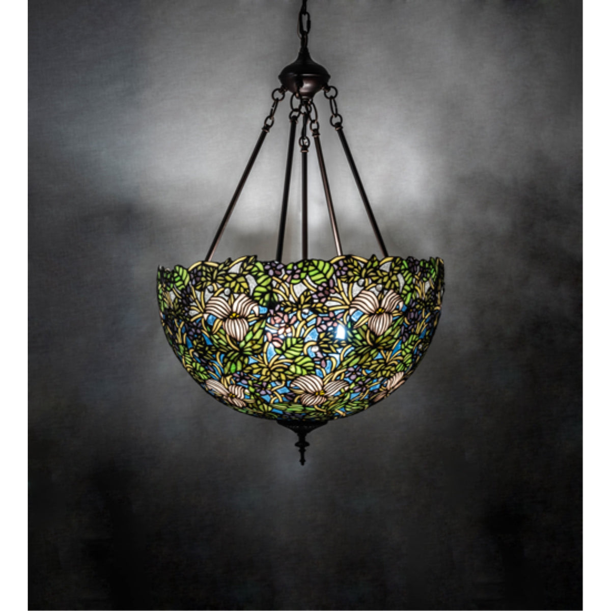 20' Wide Trillium & Violet Inverted Pendant