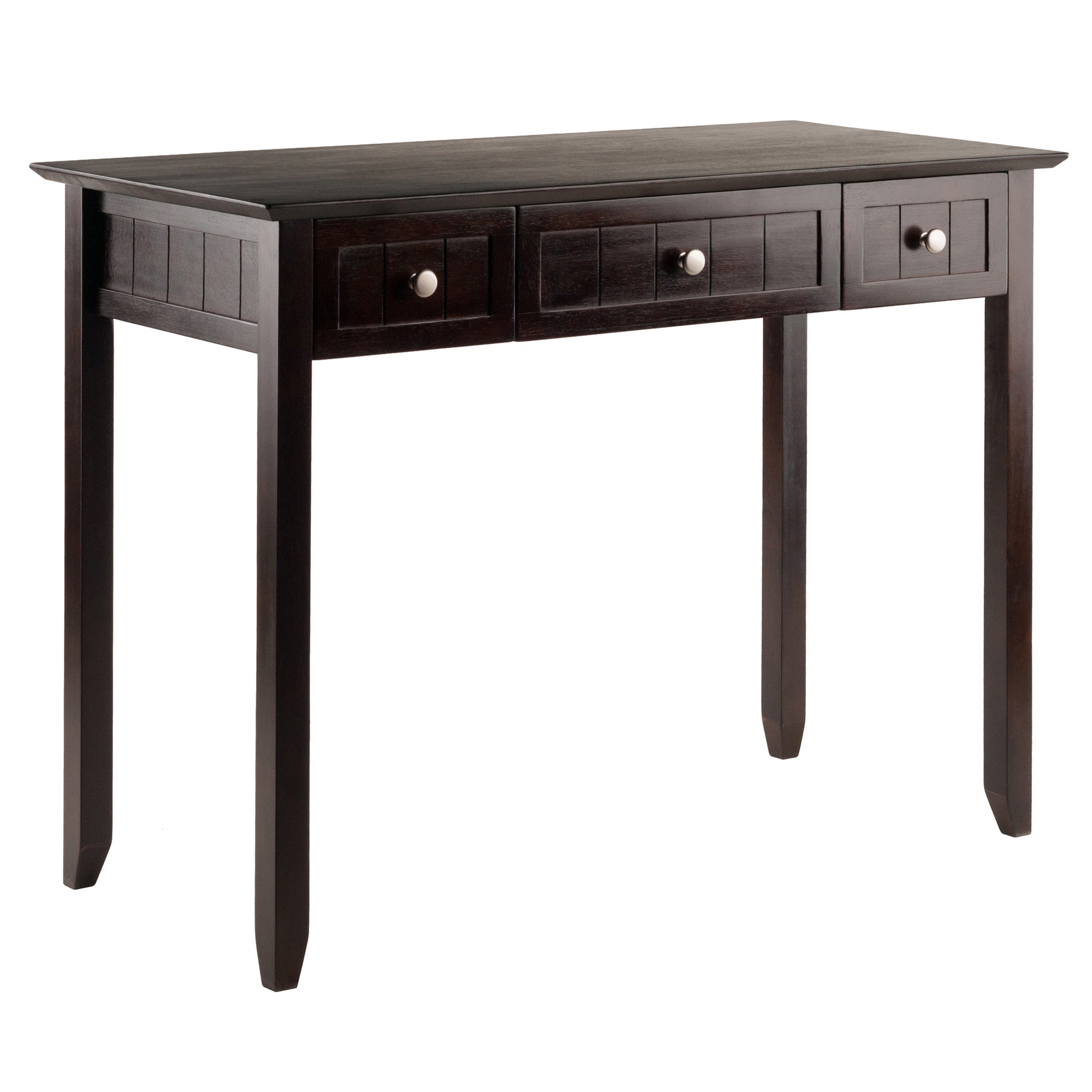 Casafoyer Writing Desk with Storage, Honey Pine Finish, 3 Drawers & Shelf, Home Office Desk, Computer Desk for Small Spaces (Coffee)