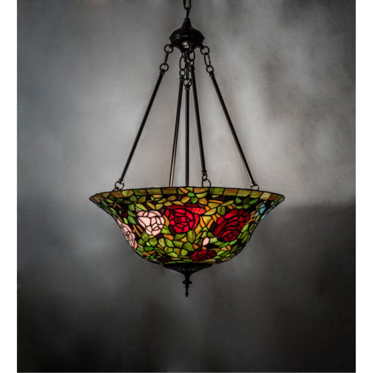 20' Wide Tiffany Rosebush Inverted Pendant