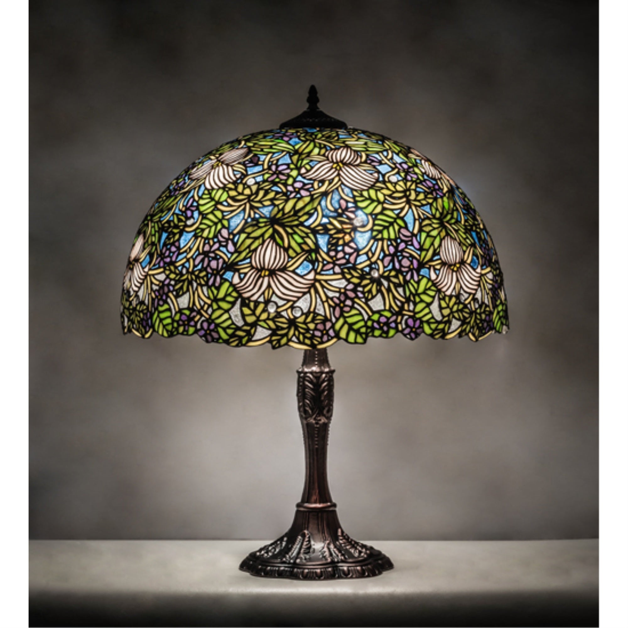 26' High Trillium & Violet Table Lamp