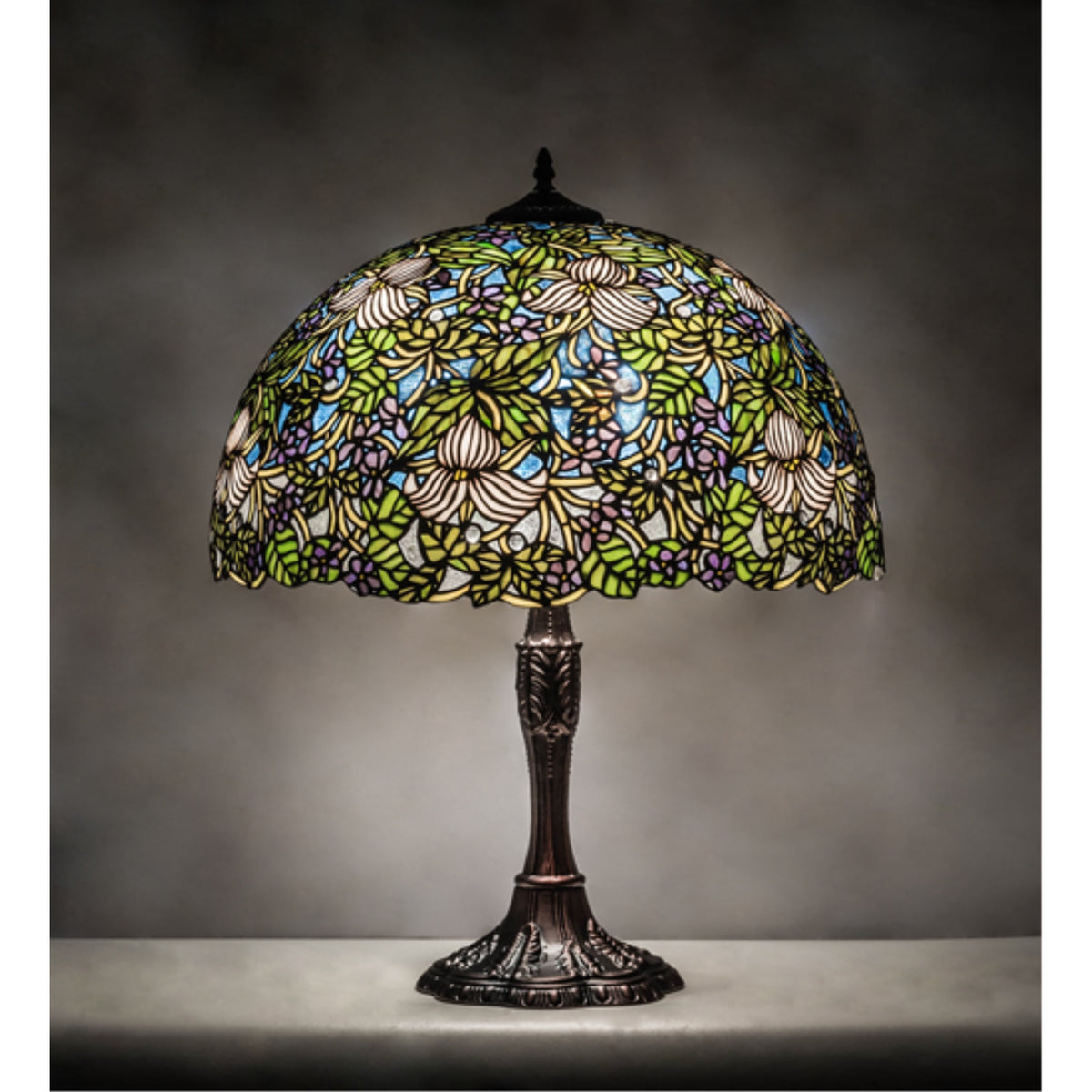 26' High Trillium & Violet Table Lamp