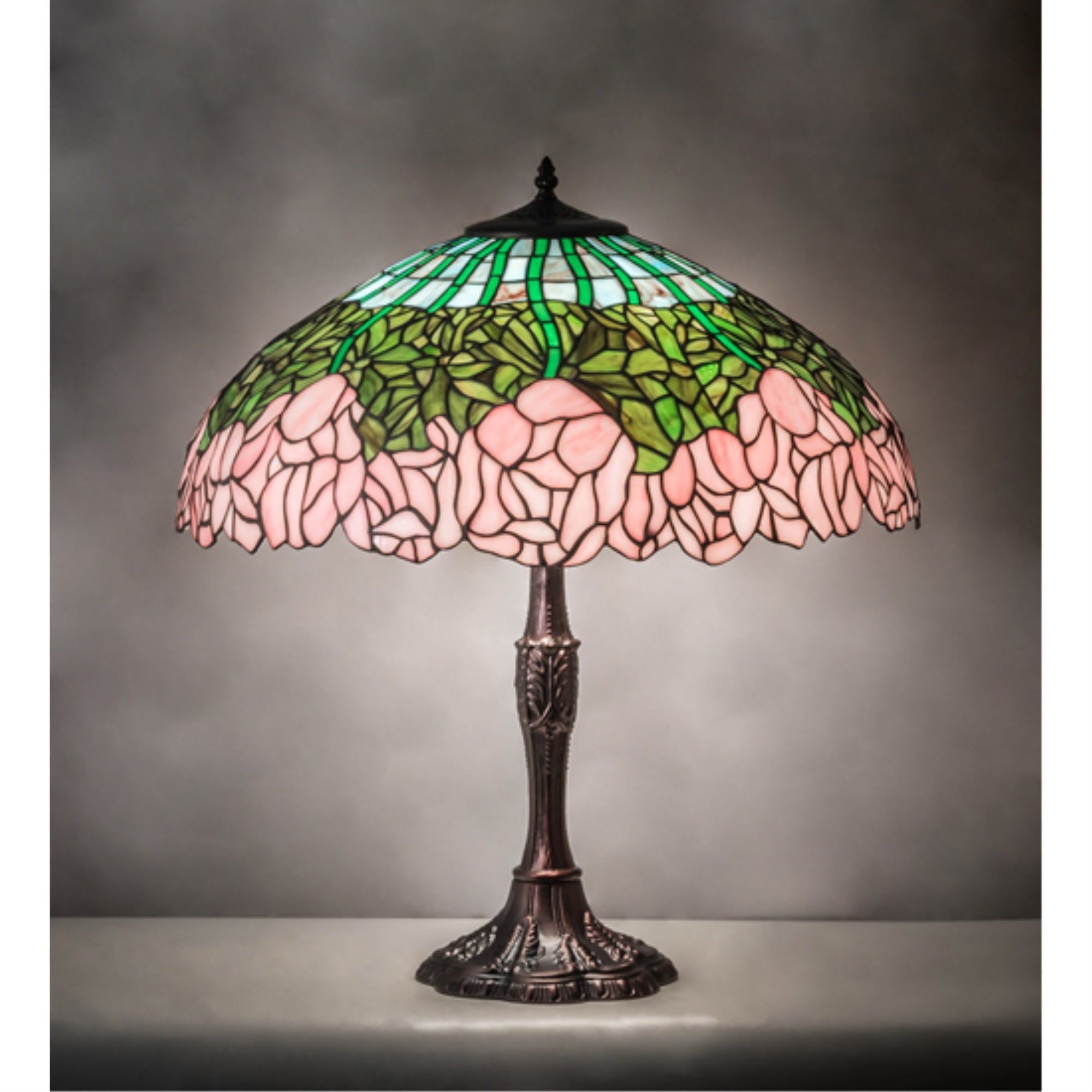 26' High Tiffany Cabbage Rose Table Lamp