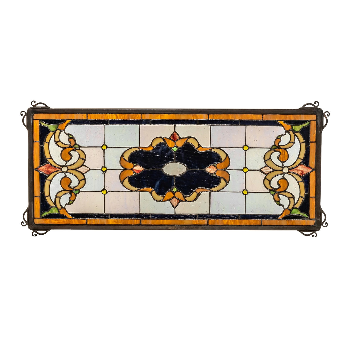 24' Wide X 10' High Madison Transom Stained Glass Window
