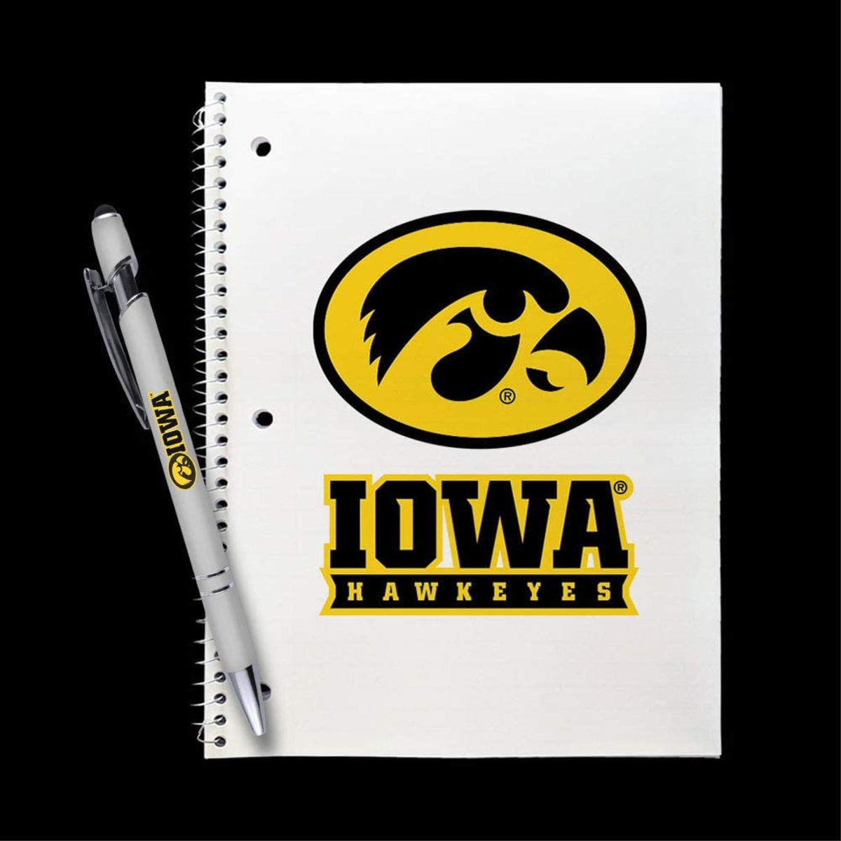 Iowa Haweyes Gift Set - Spiral Notebook And Comfort Feel Metal Pen (23 ...
