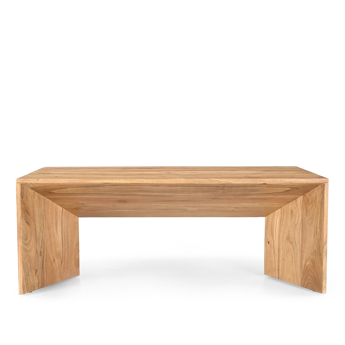 Lux Solid Wood 48' Modern Angled Coffee Table