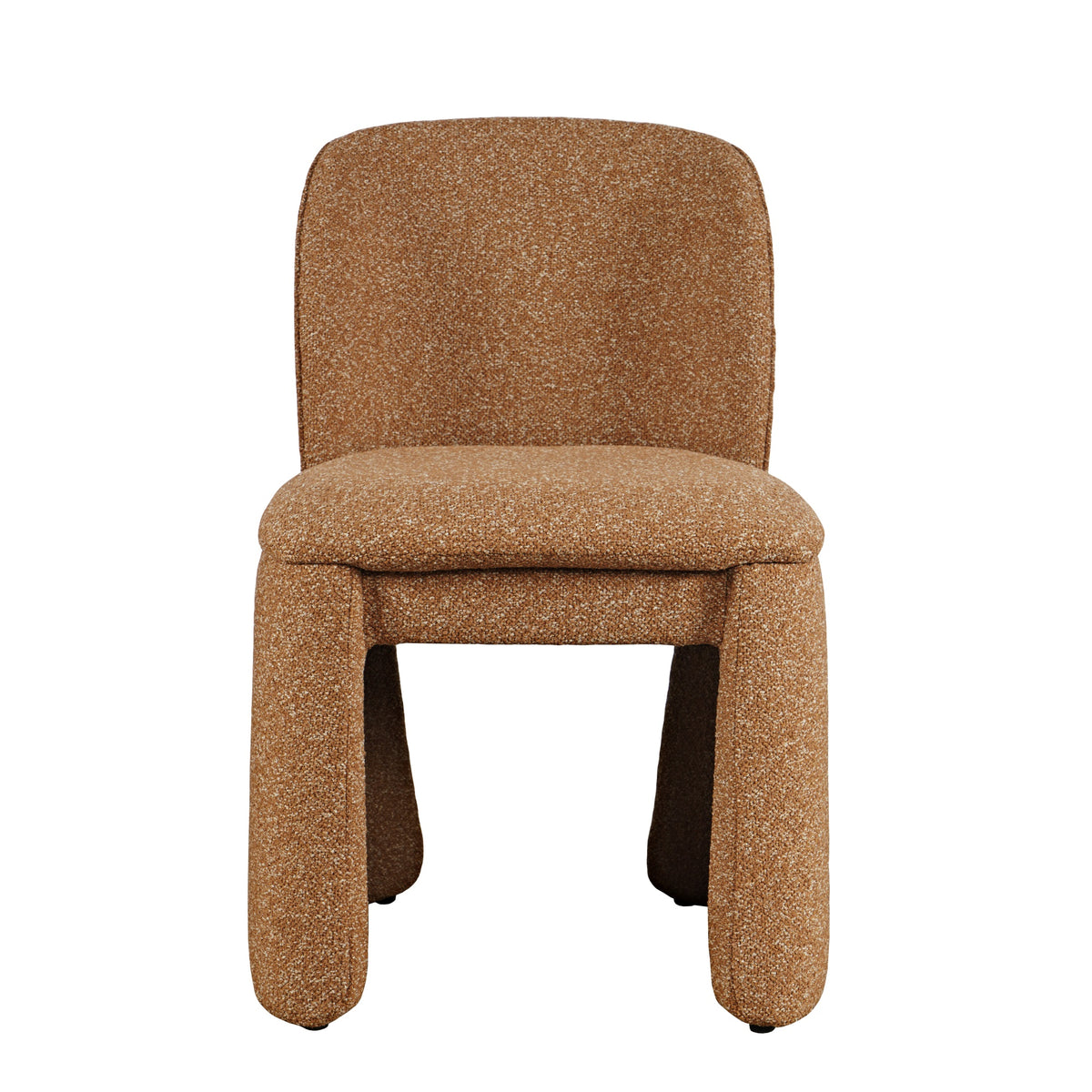 Breck Mid-Century Modern Curved Upholstered Dining Chair - Set Of 2