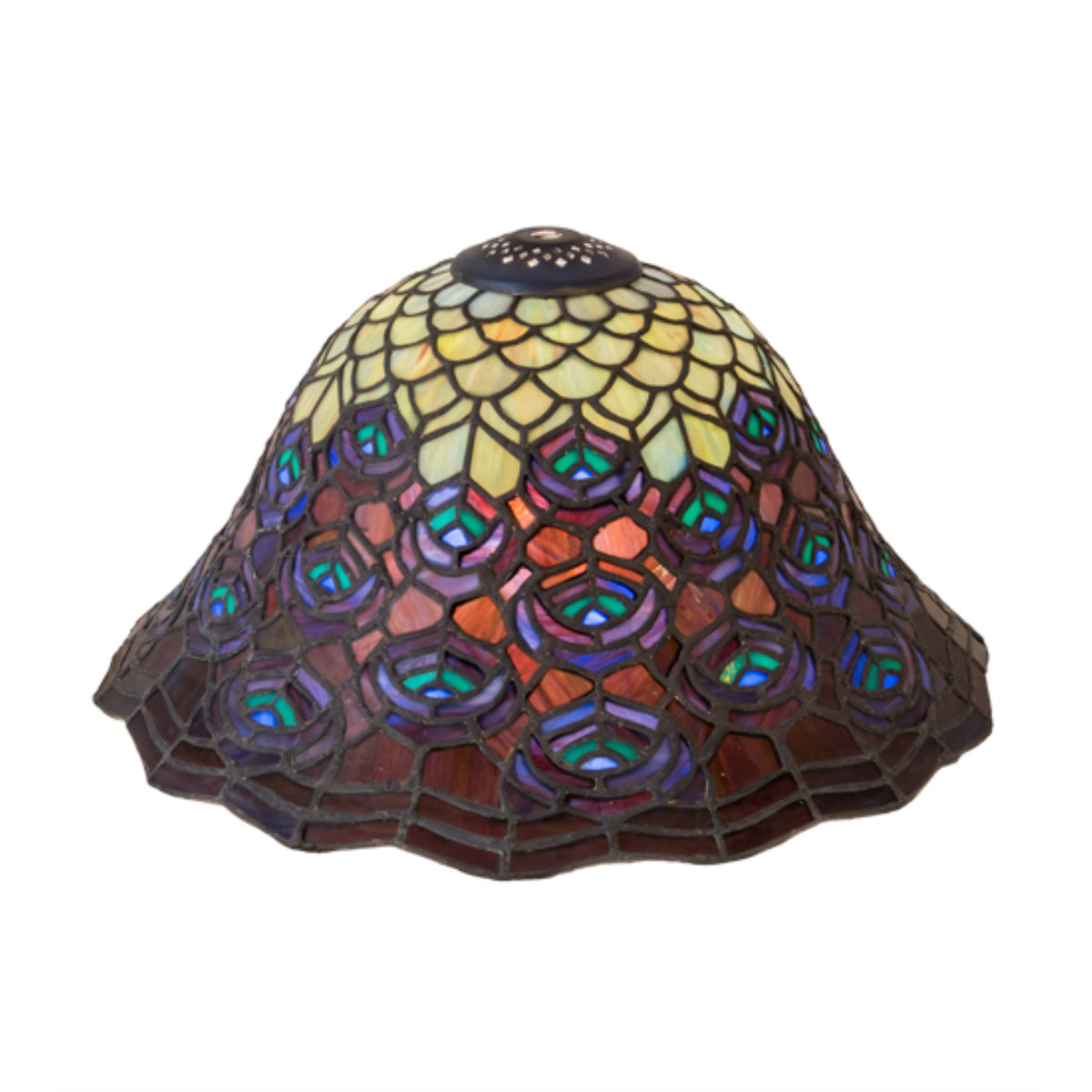 12' Wide Tiffany Peacock Feather Shade