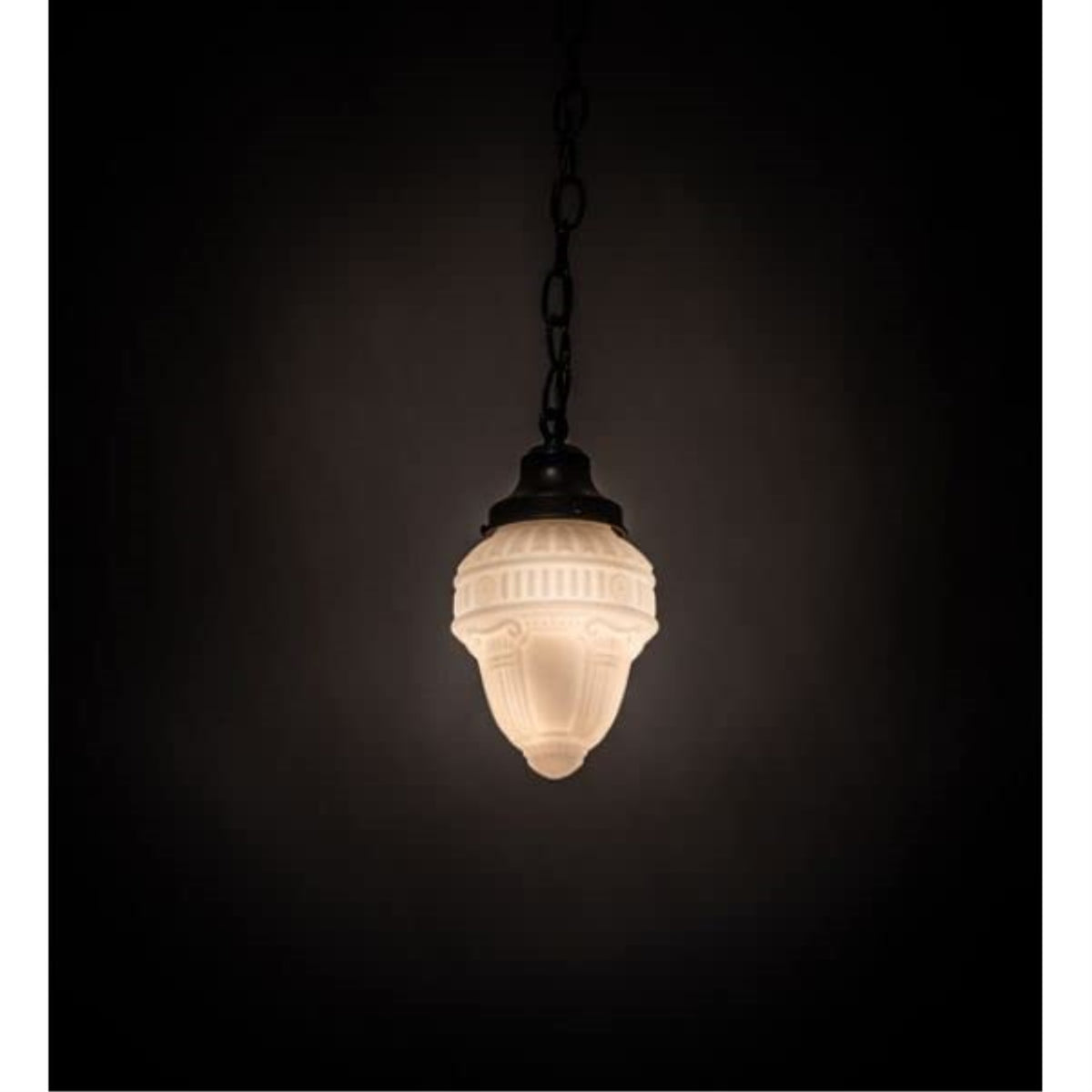 5' Wide Revival Schoolhouse W/Colonnade Globe Pendant