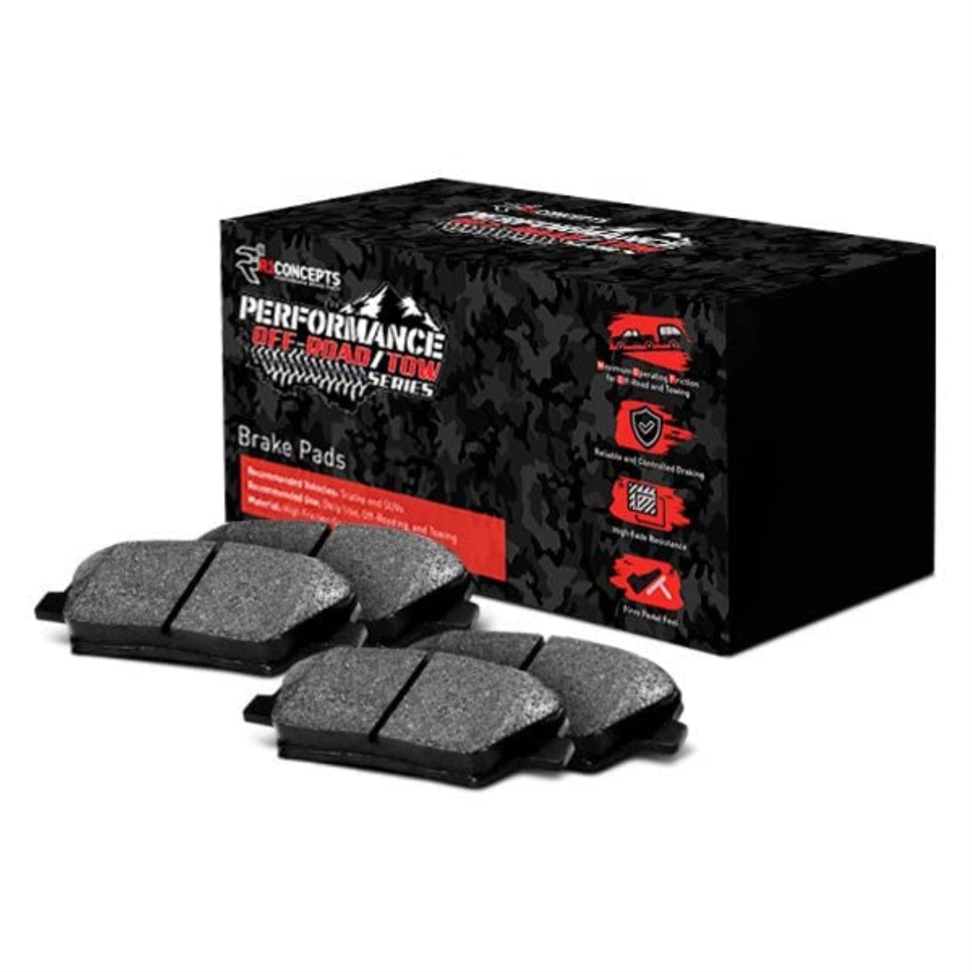 R1 Concepts Performance Off-Road/Tow Brake Pads And Hardware Kit 2400-1012-01