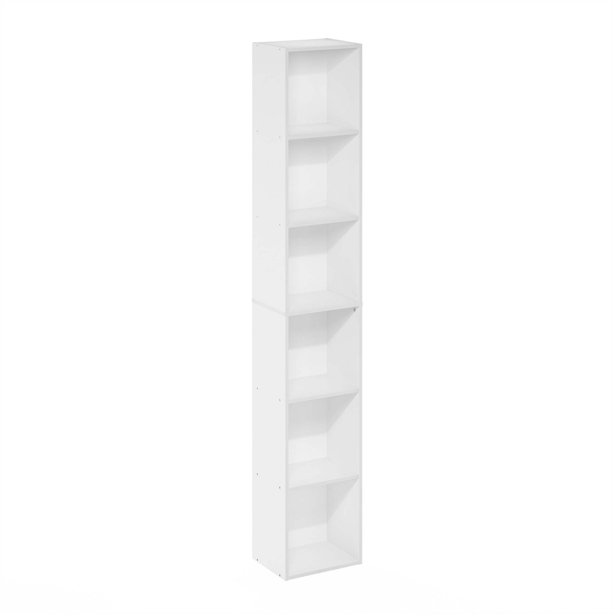 Furinno Luder 6-Tier Open Shelf Bookcase, White
