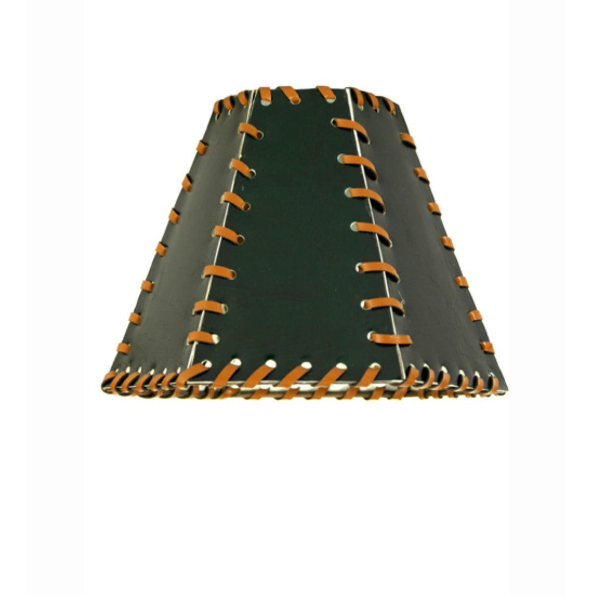 7'W X 5'H Faux Leather Green Hexagon Shade