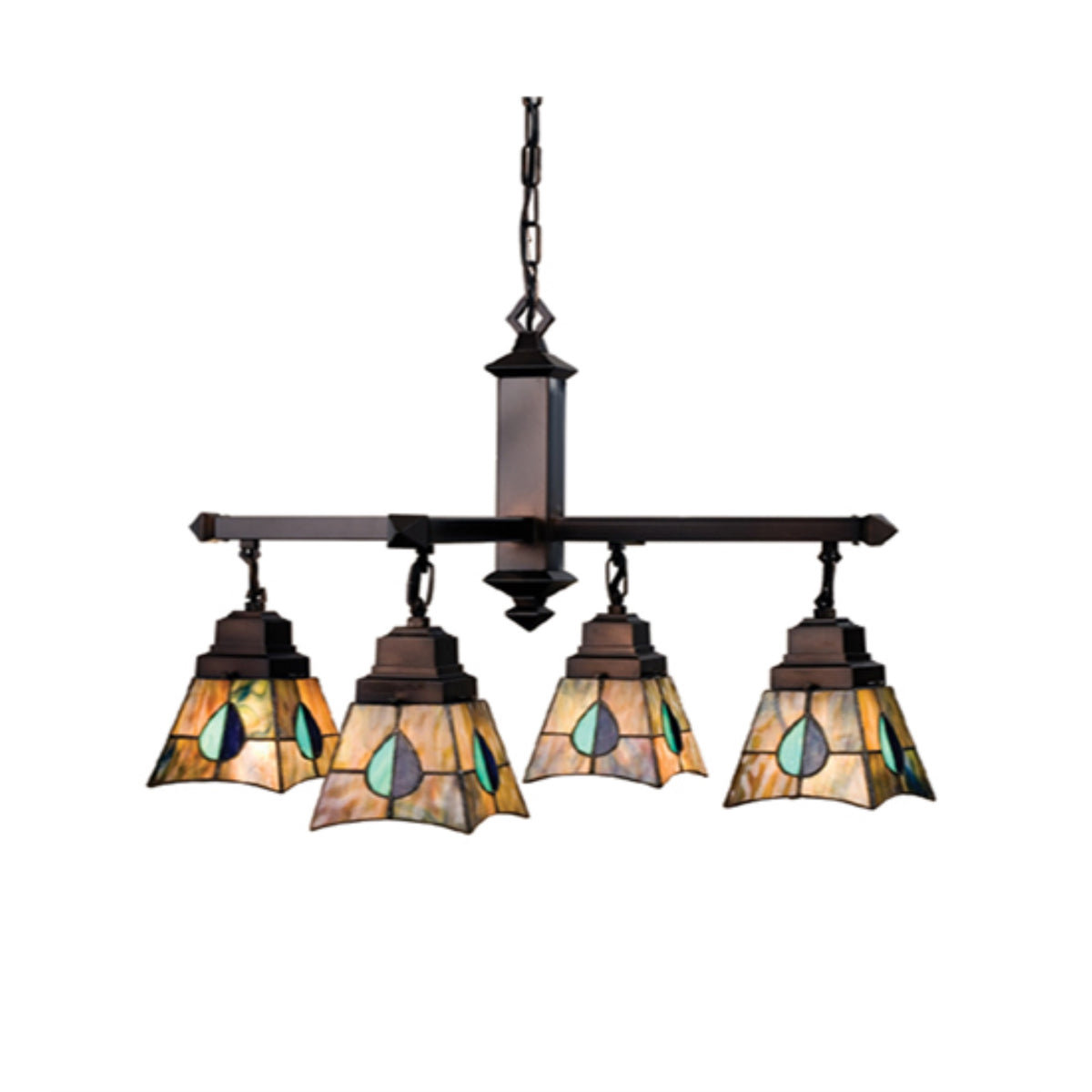 26'W Mackintosh Leaf 4 Lt Chandelier.609