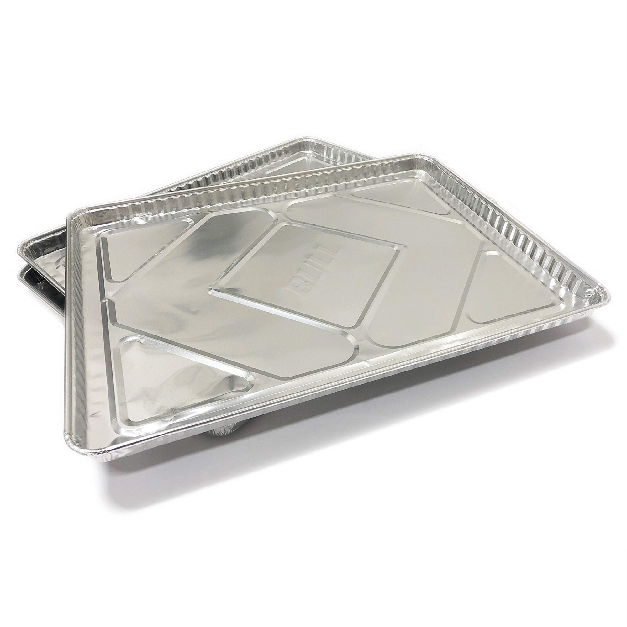 Bull Outdoor Products 24269 Grease Tray Liner, Silver, 12 Pack, for 38″ Bull Grills