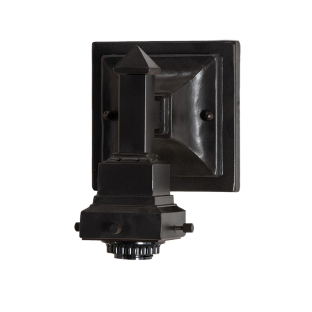 5'W Mission Mahogany Bronze 1 Lt Wall Sconce Hardware