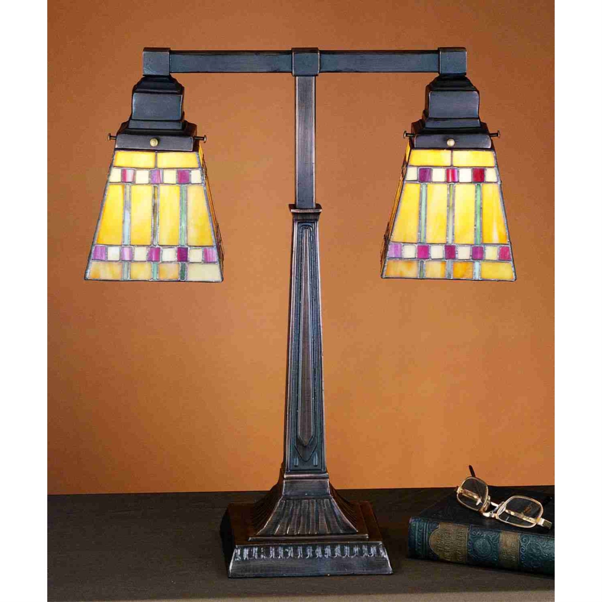 19.5'H Prairie Corn 2 Arm Desk Lamp