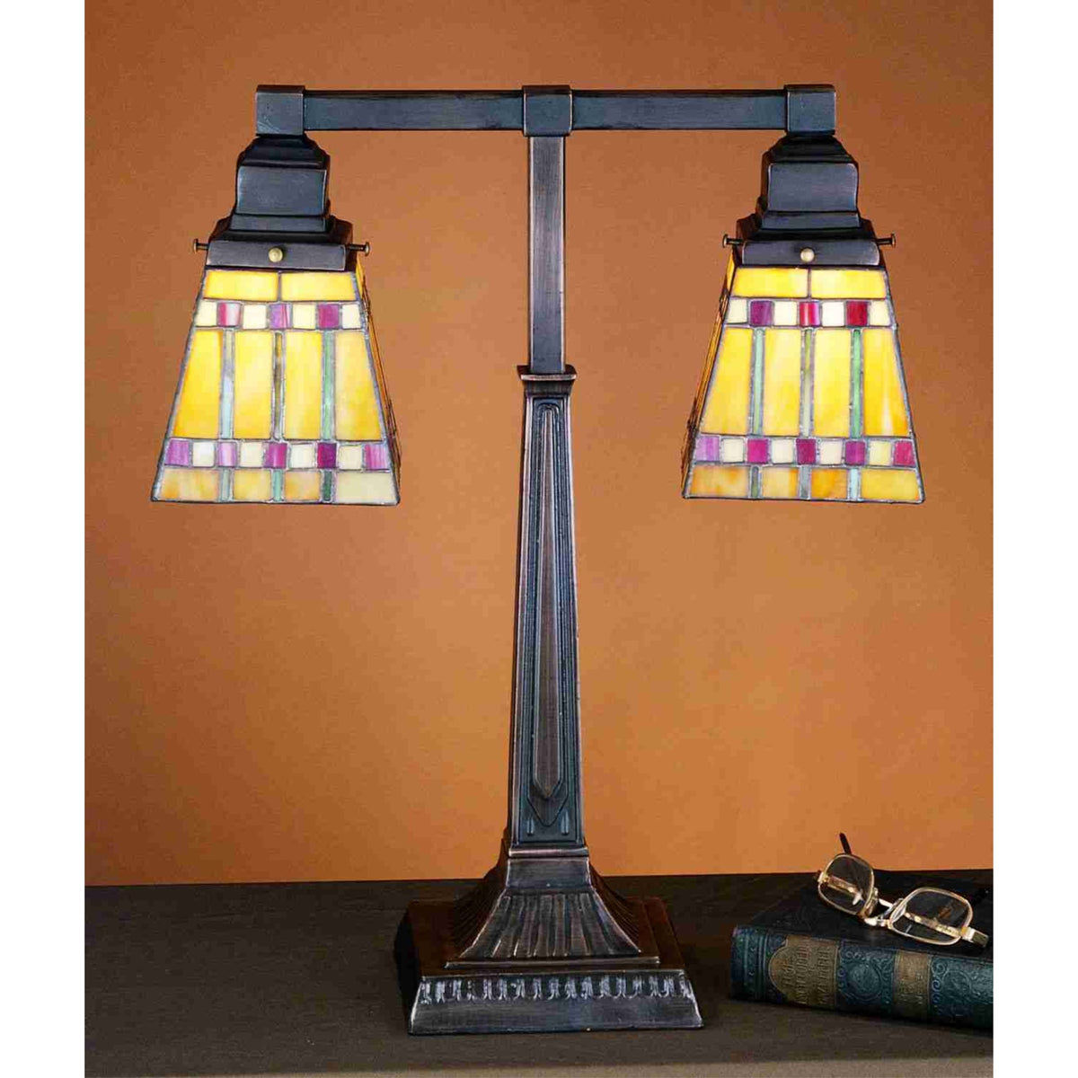 19.5'H Prairie Corn 2 Arm Desk Lamp