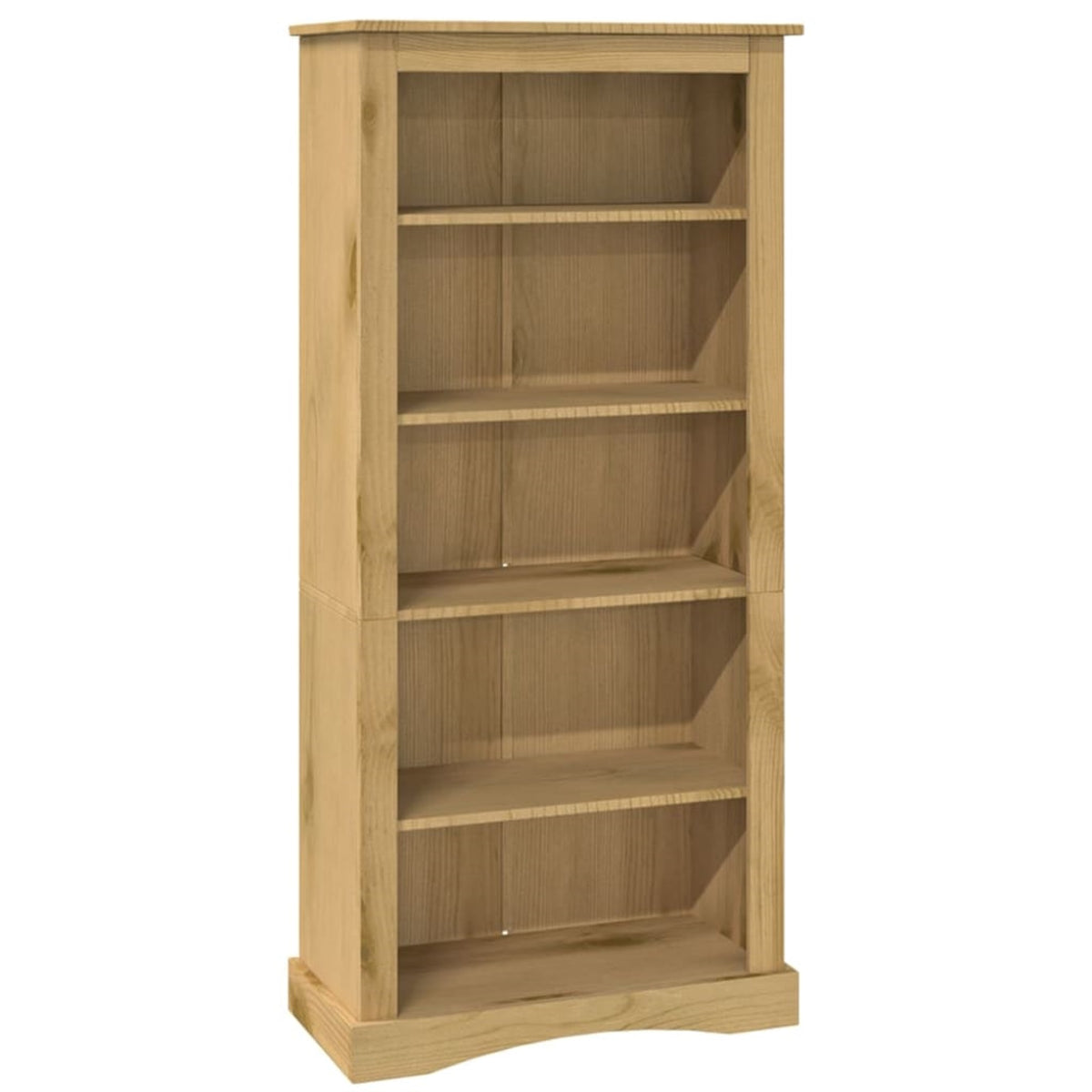 Vidaxl 5-Tier Bookcase Mexican Pine Corona Range 31.9'X15.7'X66.9'