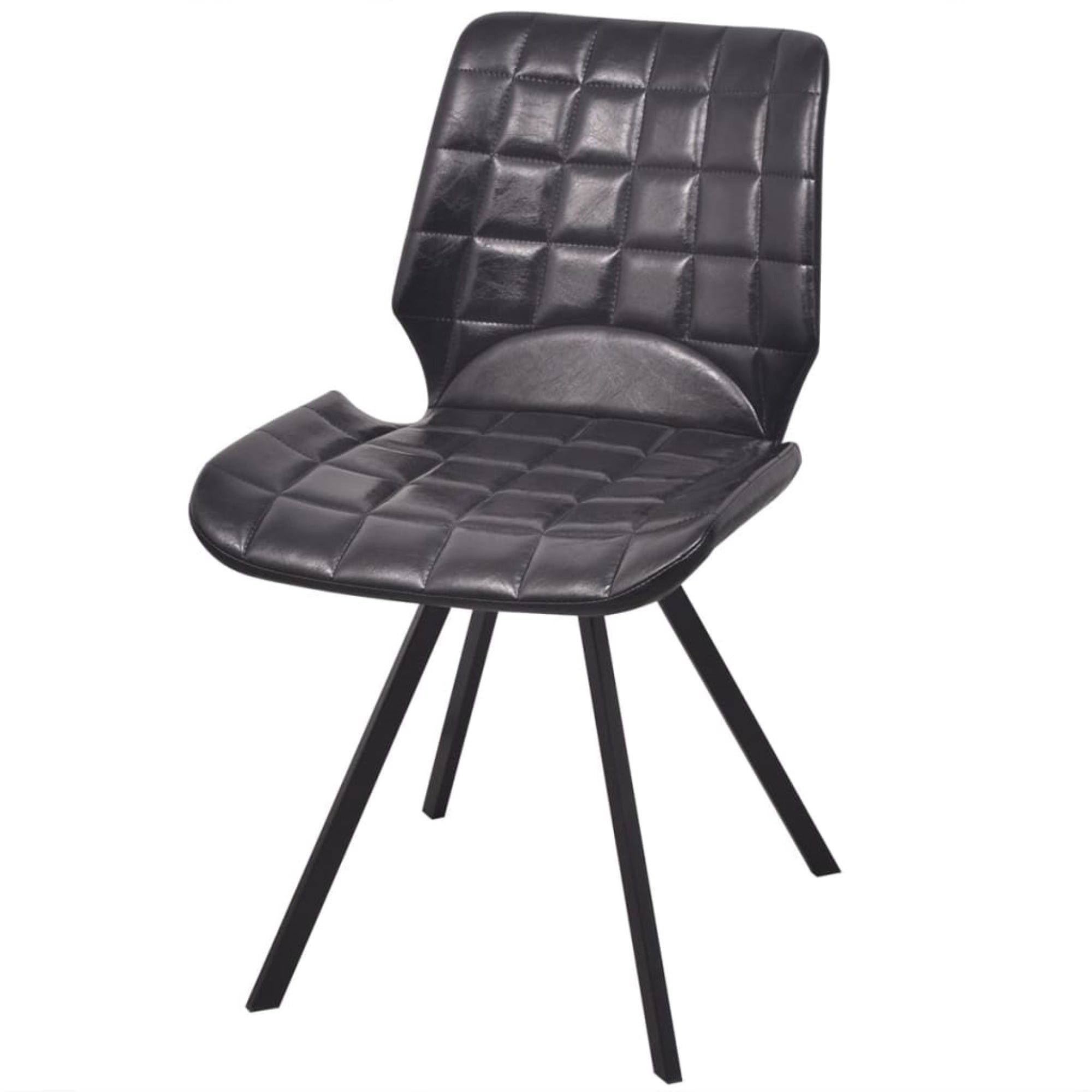 Vidaxl Dining Chairs 4 Pcs Black Faux Leather