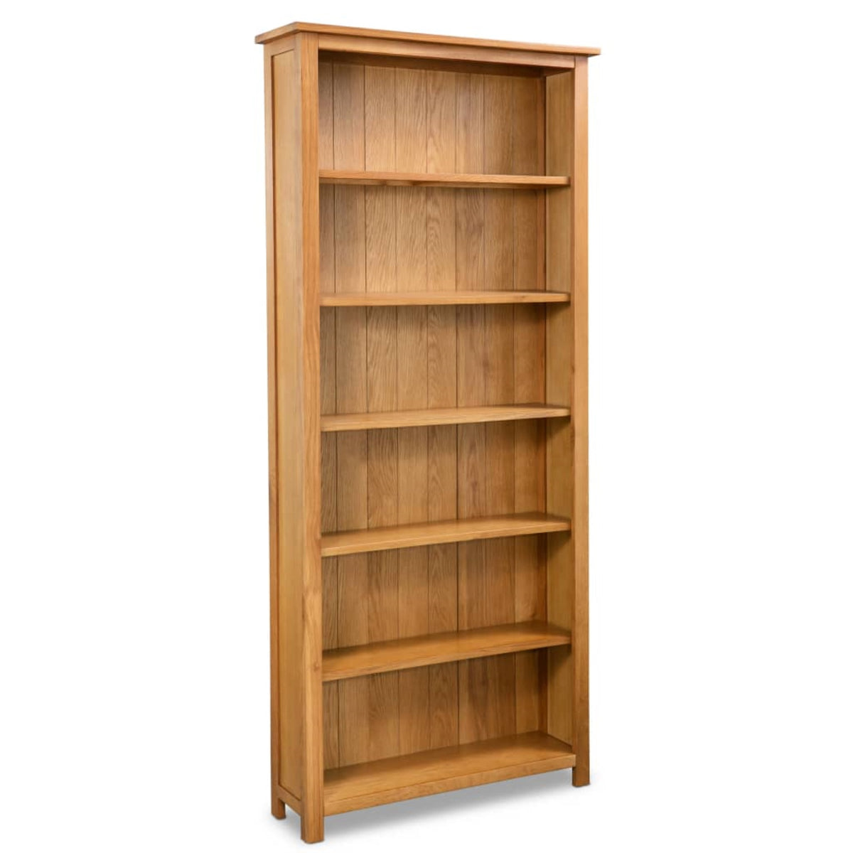6-Tier Bookcase | Solid Oak Wood | 31.5X8.9X70.9 | Rustic Charm | Durable & Sturdy | Easy Assembly | Versatile Design | Organize & Display Books, Decor | Timeless Home Decor