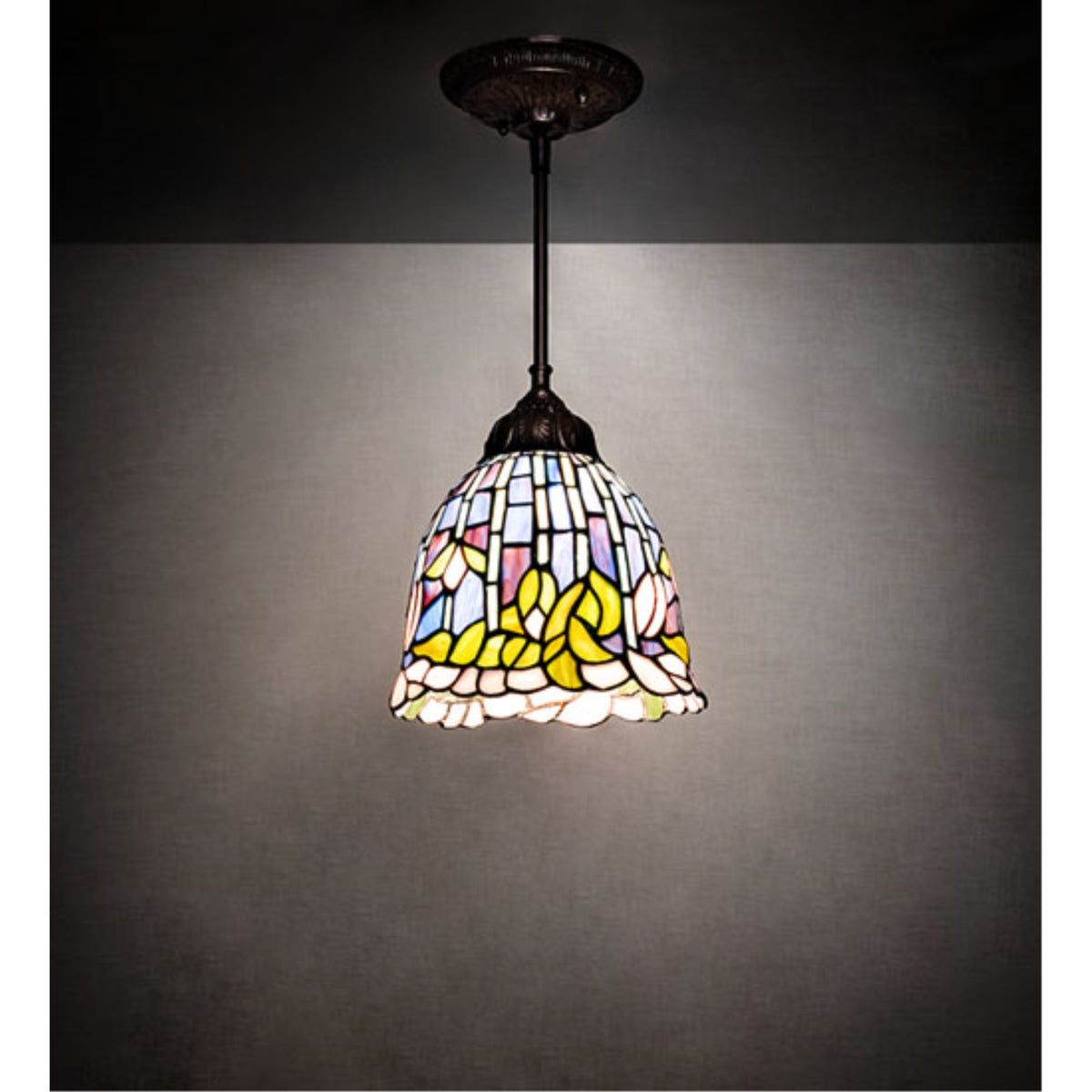 8' Wide Tiffany Flowering Lotus Mini Pendant