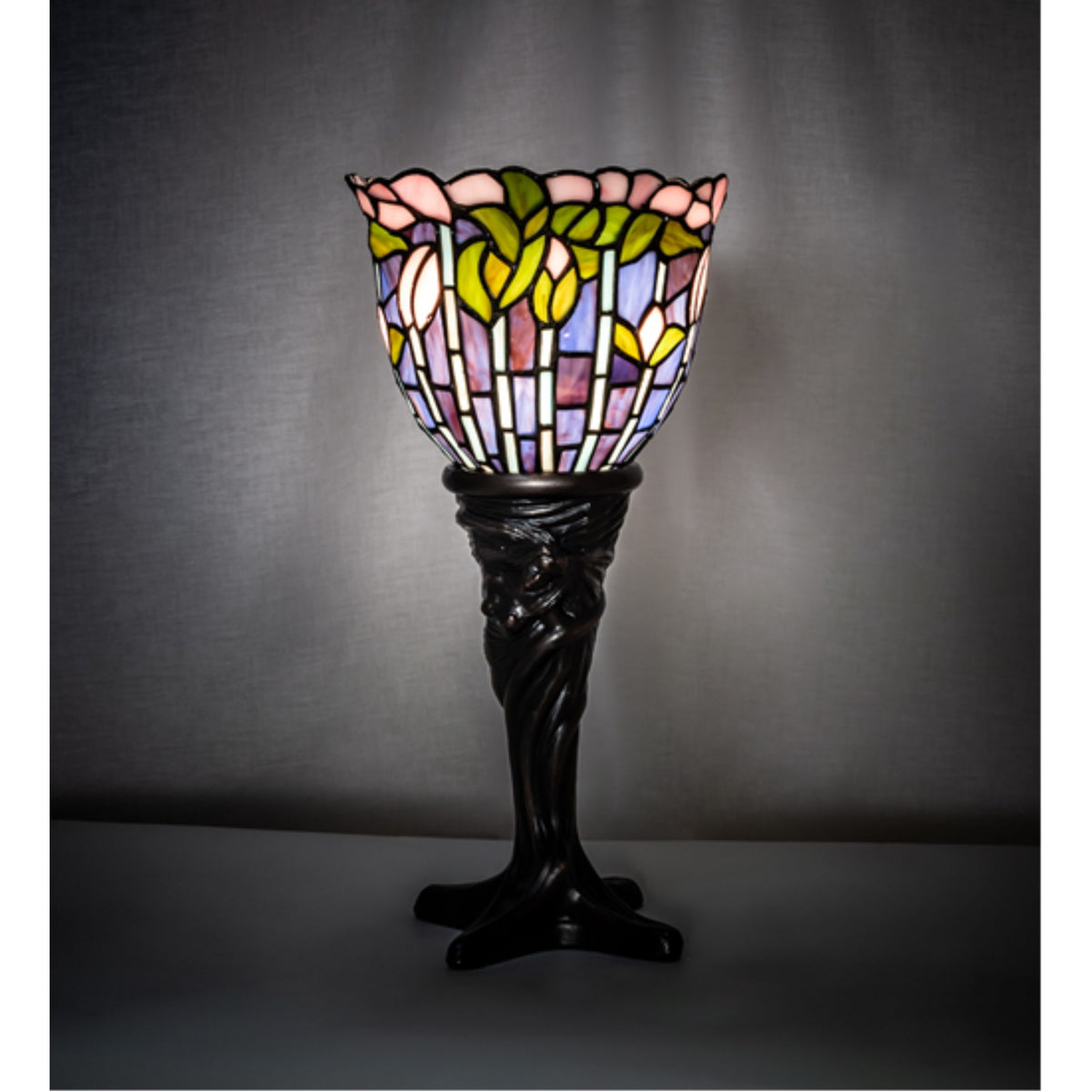 15' High Tiffany Flowering Lotus Mini Lamp